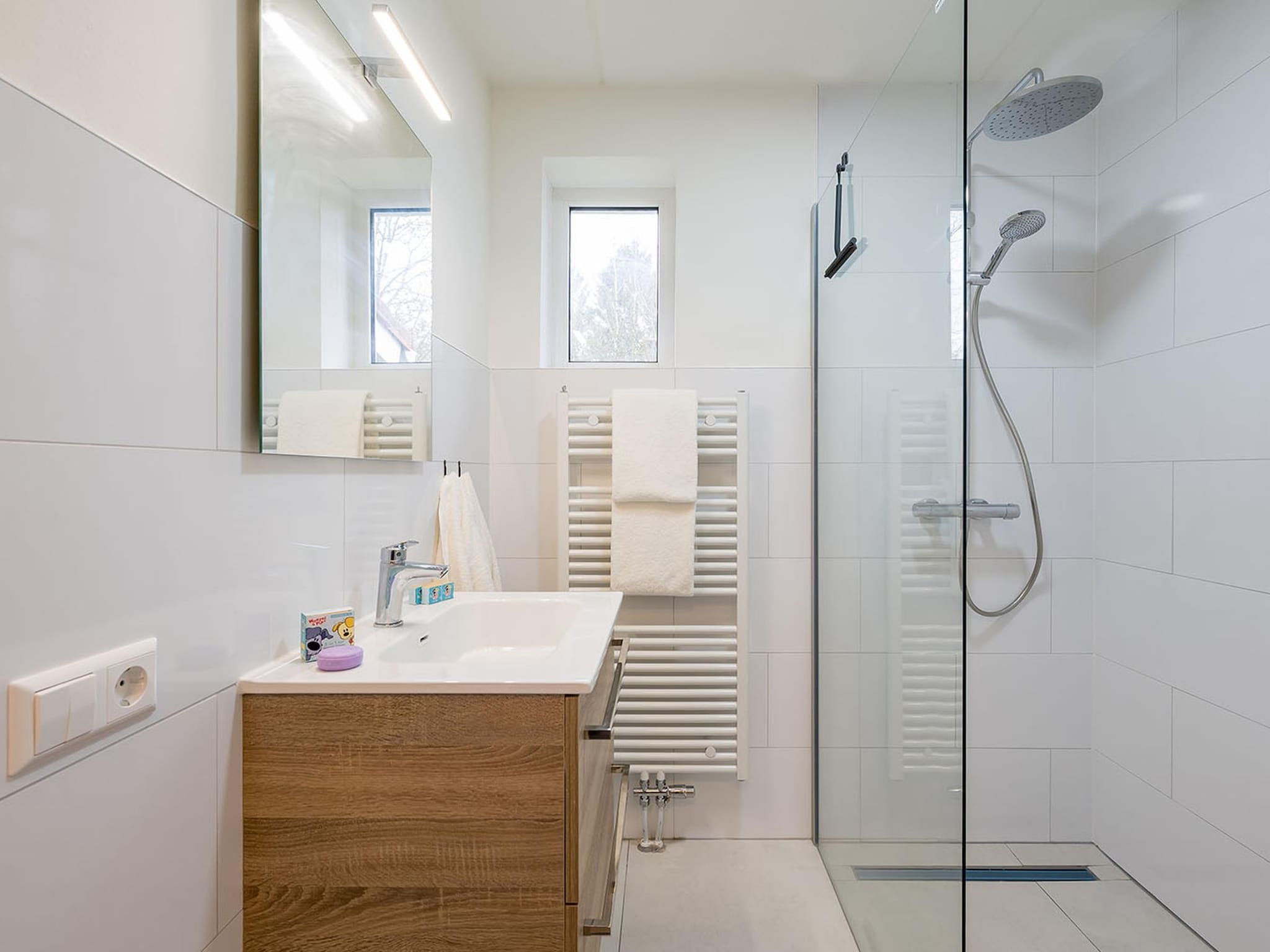 De badkamer van Buurpoes Villa 7p in Hoogerheide
