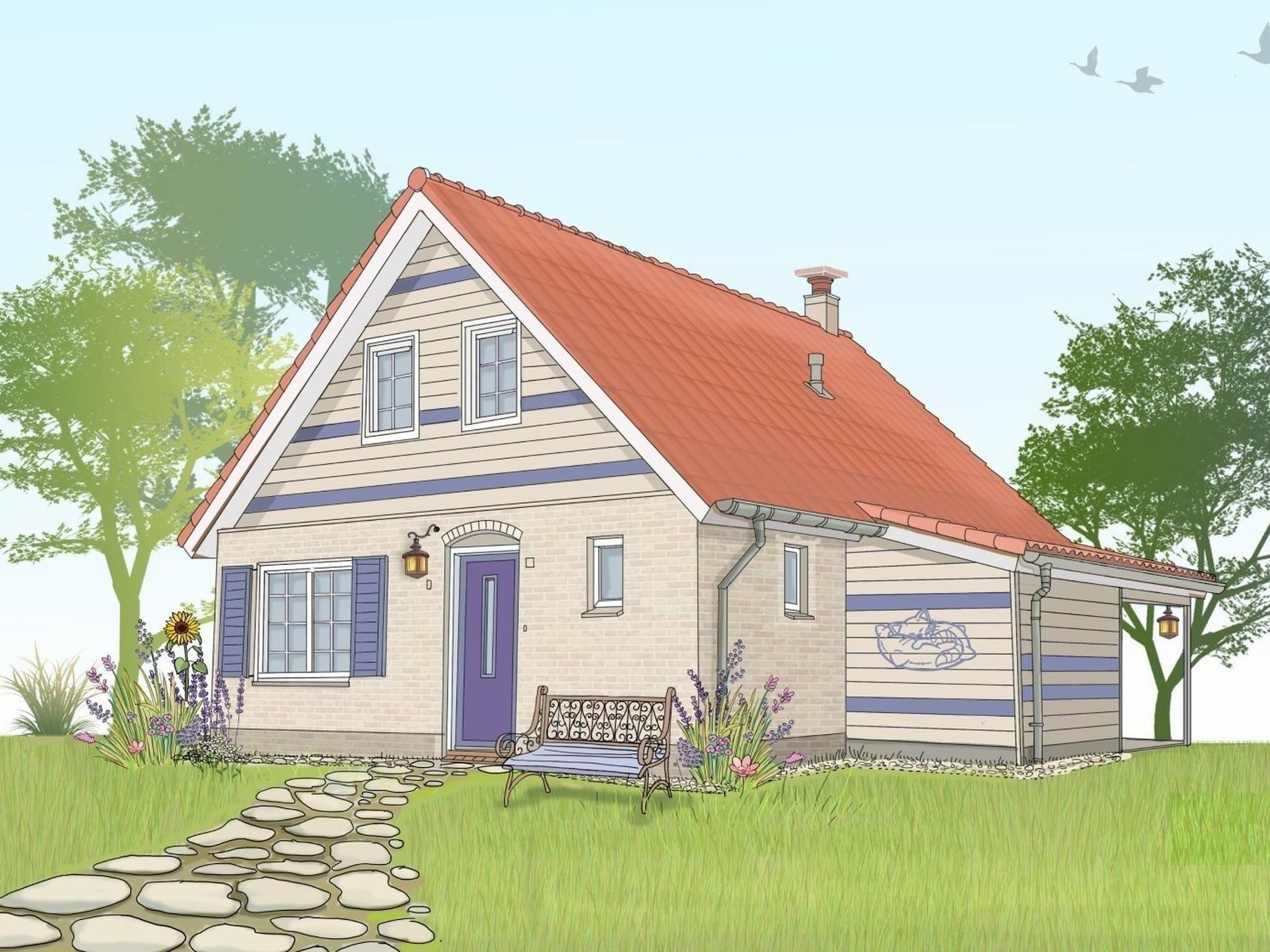 De buitenkant van Buurpoes Villa 7p in Hoogerheide
