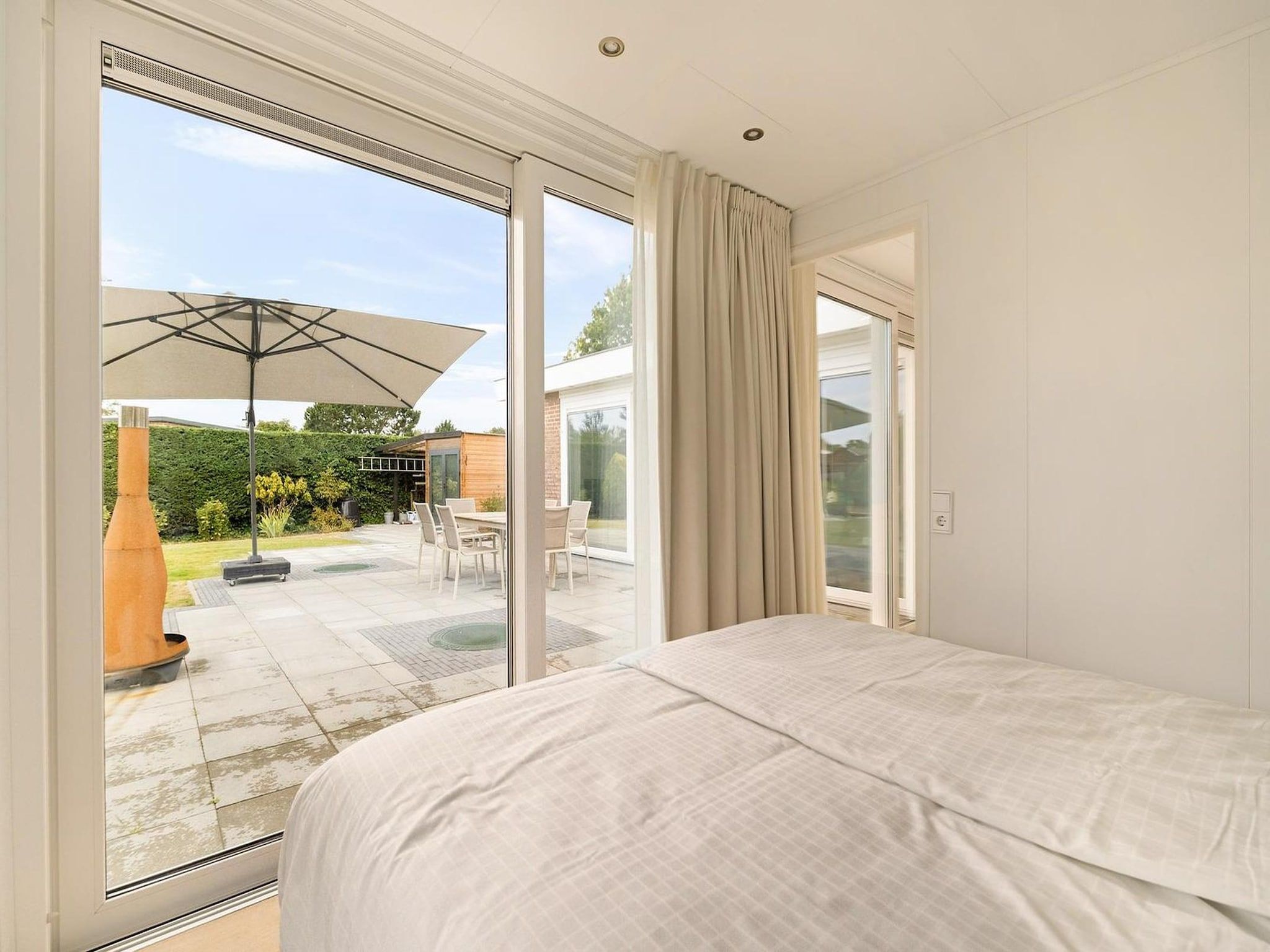 Een slaapkamer van Eureka 57 in Sint Maartensvlotbrug