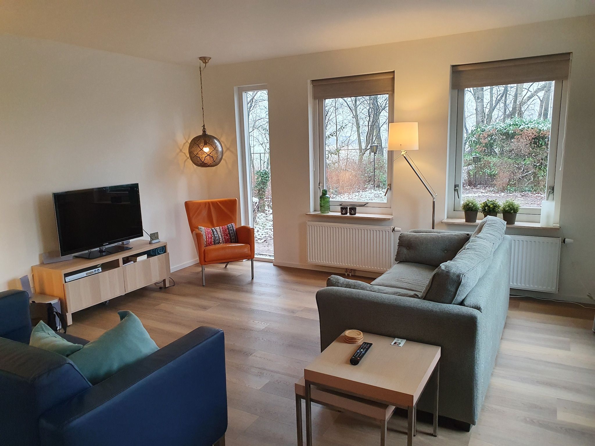 De woonkamer van Zonnenberg 34 in Heeten