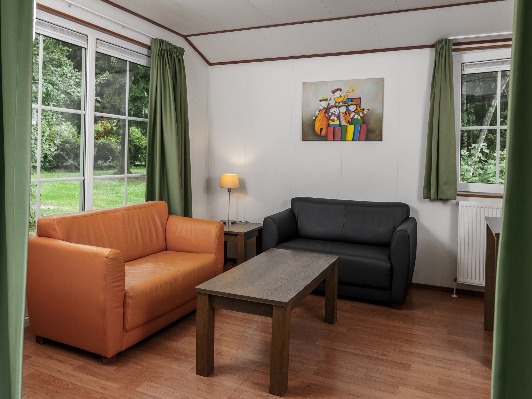 De woonkamer van Bospark Lunsbergen 5 in Borger