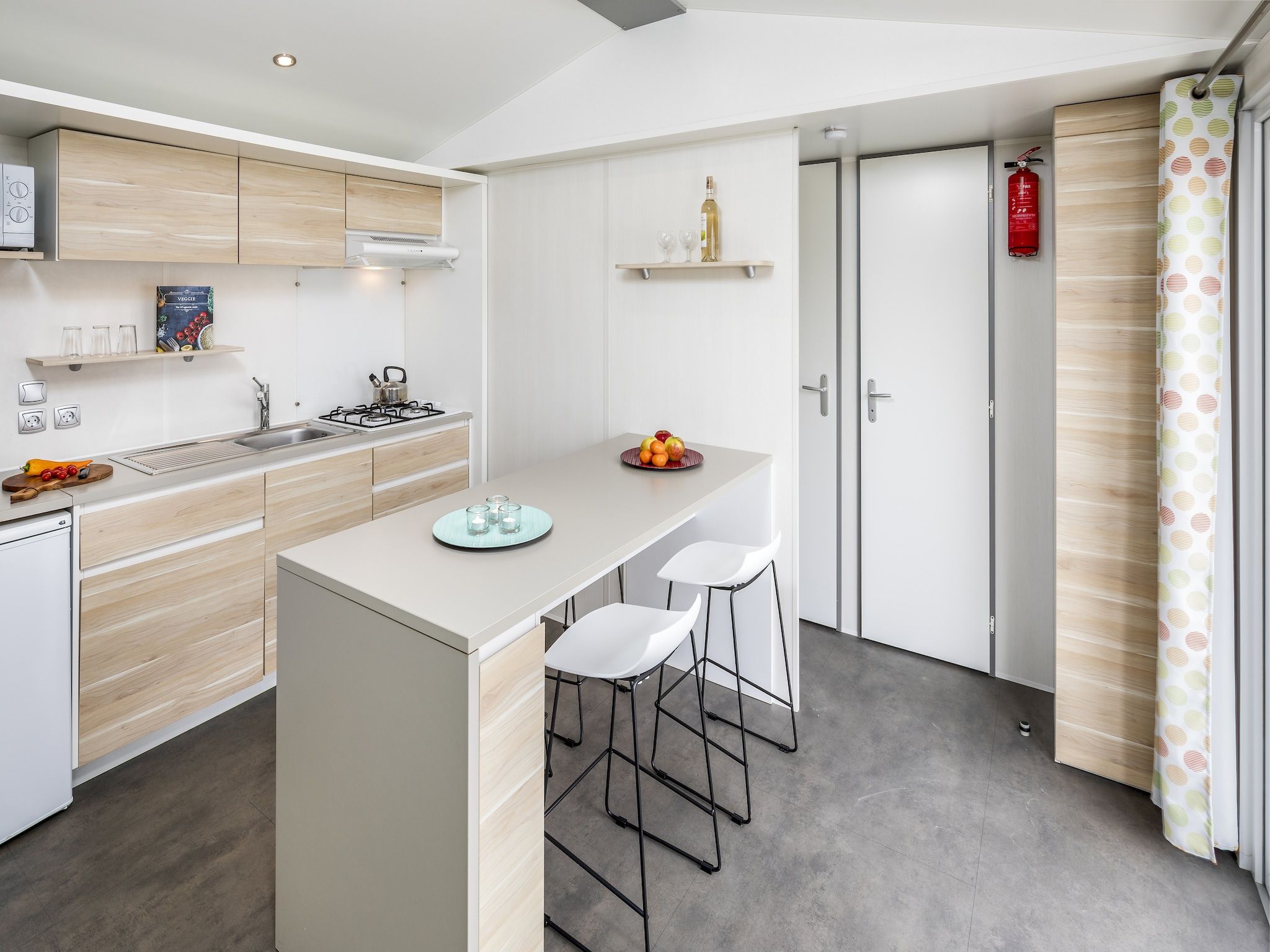 De keuken van Vakantiepark Beach Resort 2 in Kamperland