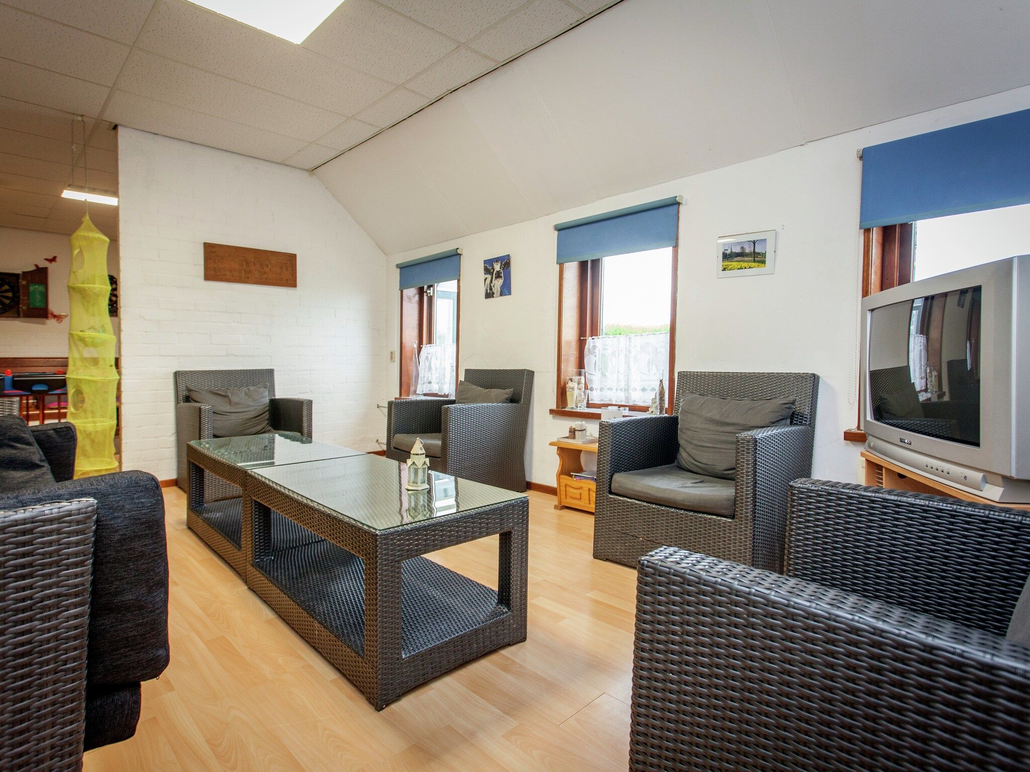 De woonkamer van De Vakantie boerderij in Holwerd