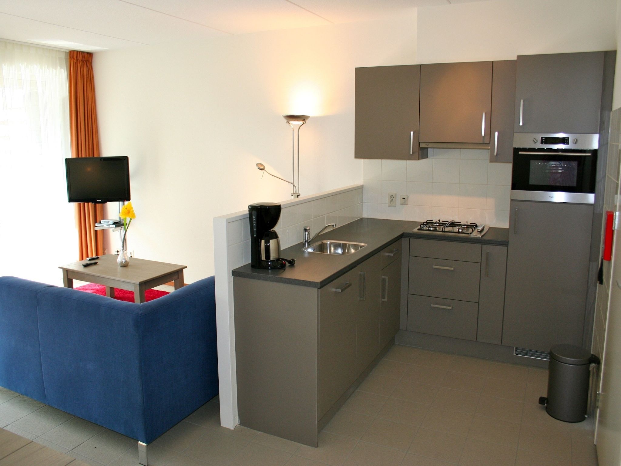 De keuken van Vakantiepark Horsetellerie 7 in Hardenberg (rheezerveen)