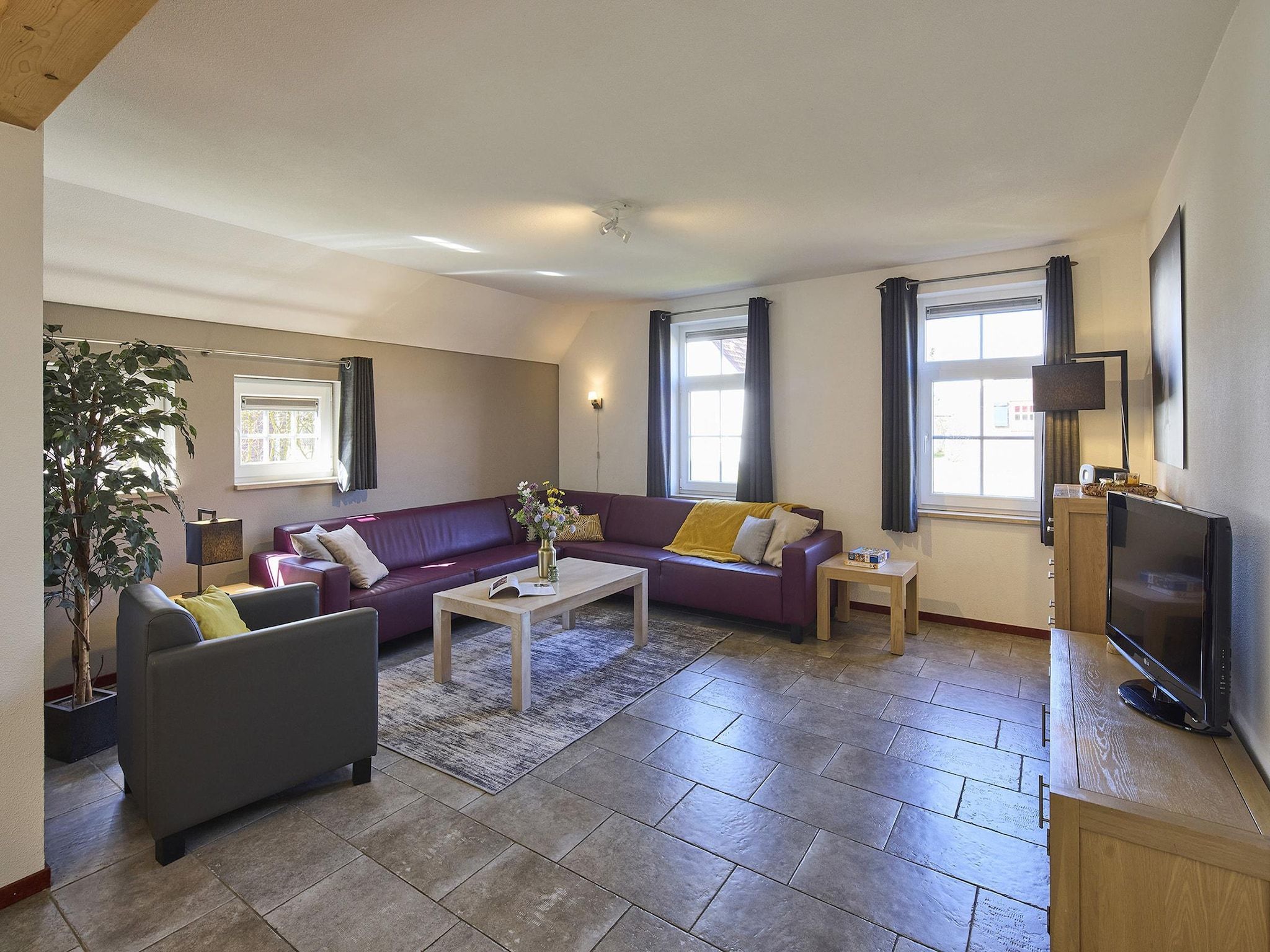 De woonkamer van Buitenhof De Leistert 11 in Roggel