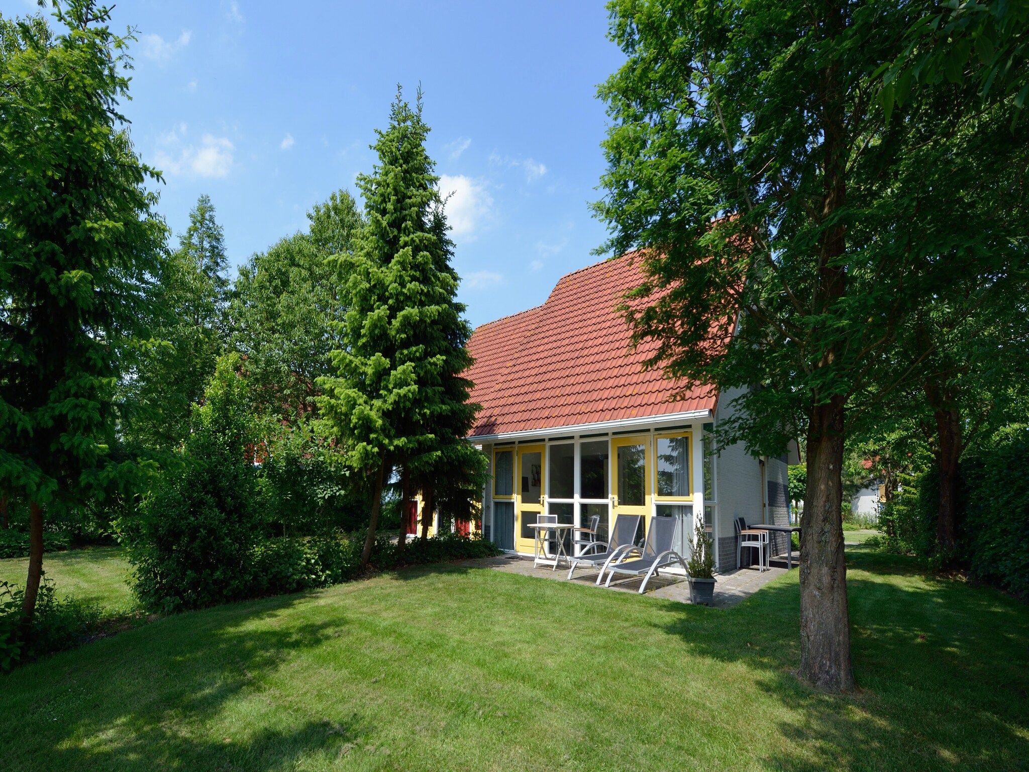 De buitenkant van Villapark Schildmeer 3 in Steendam