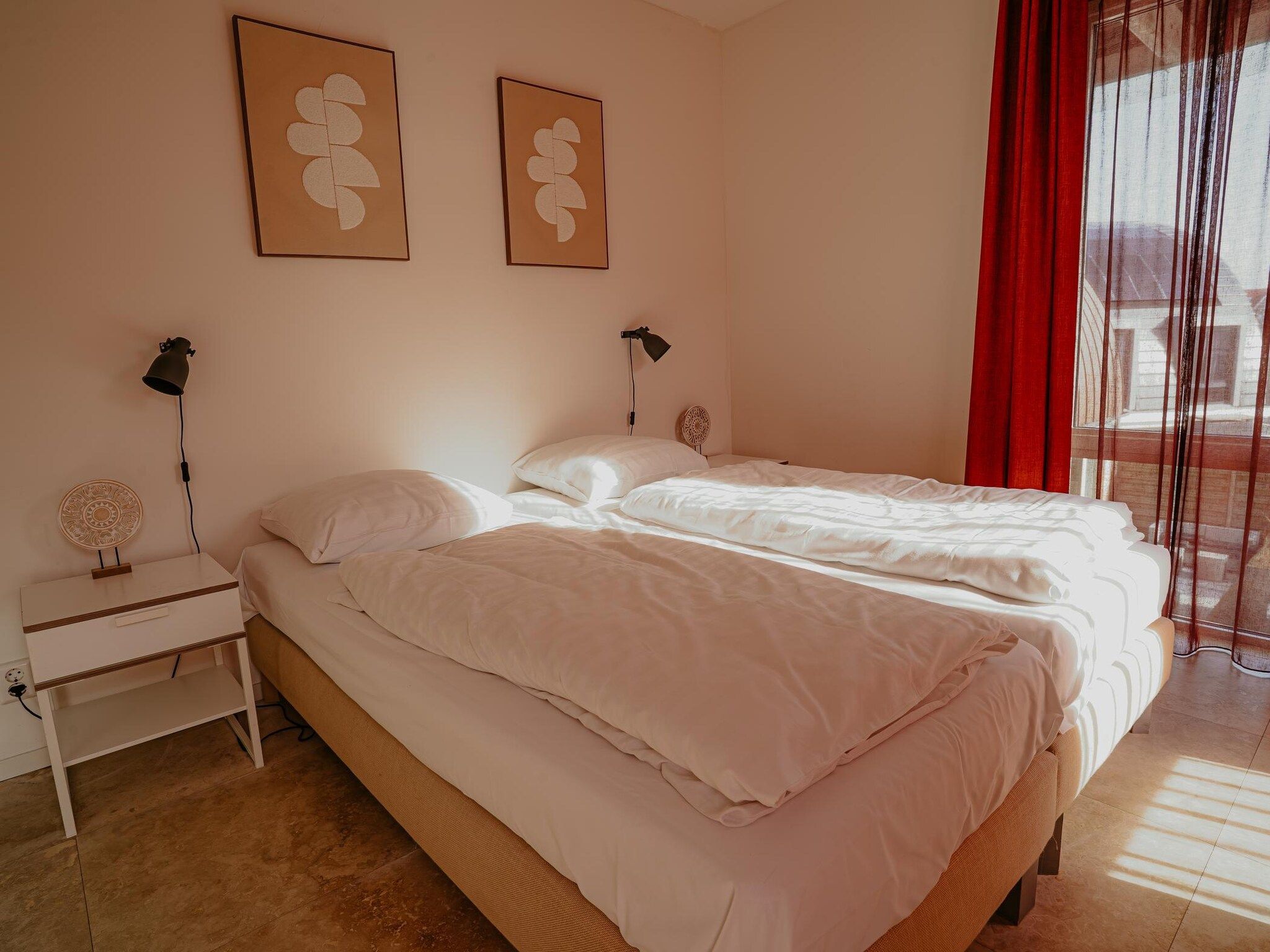 Een slaapkamer van De ZeeParel Sea Crab in Egmond aan zee
