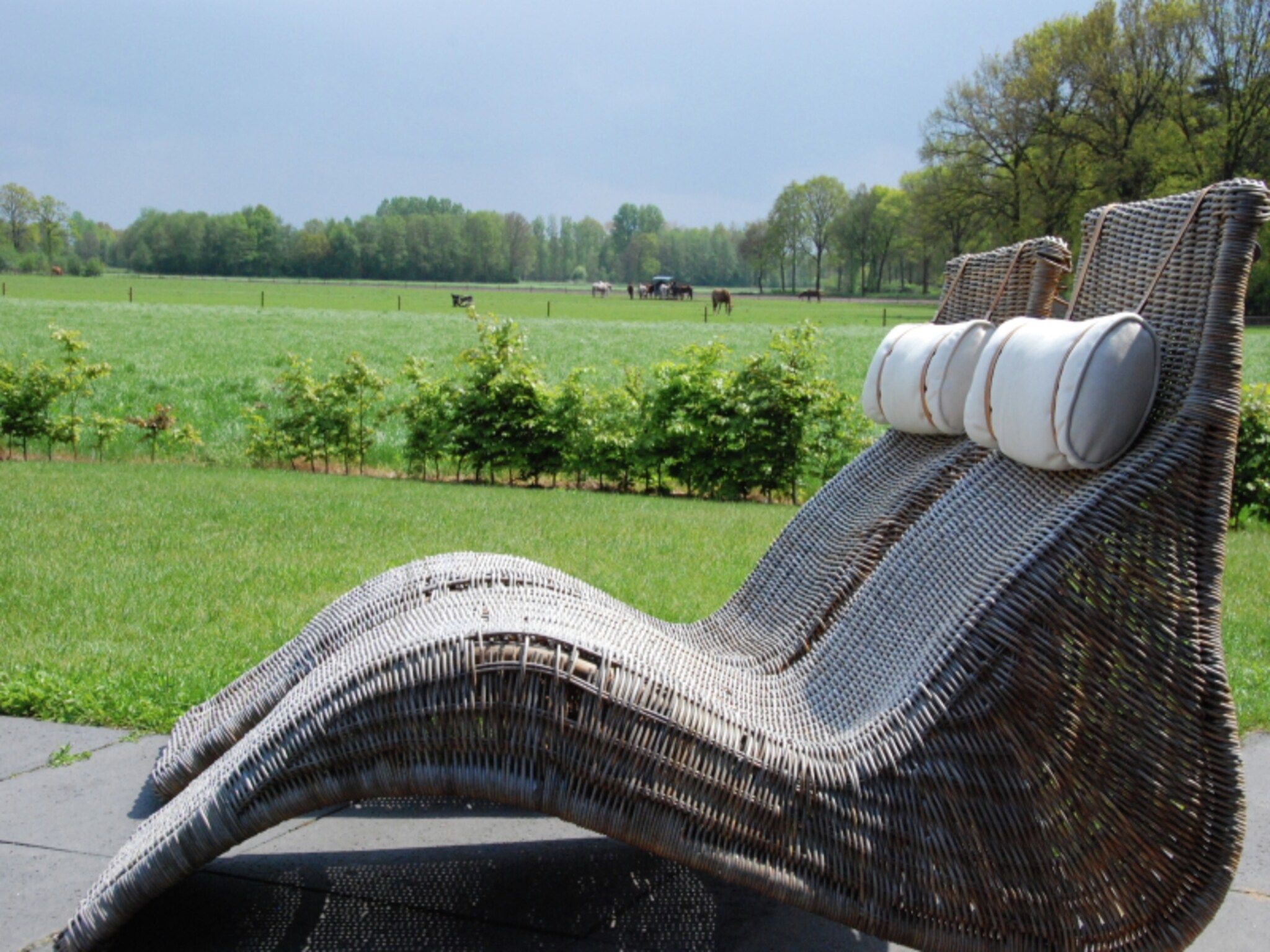 De tuin van Dorpswoning Het Uitzicht in Leende