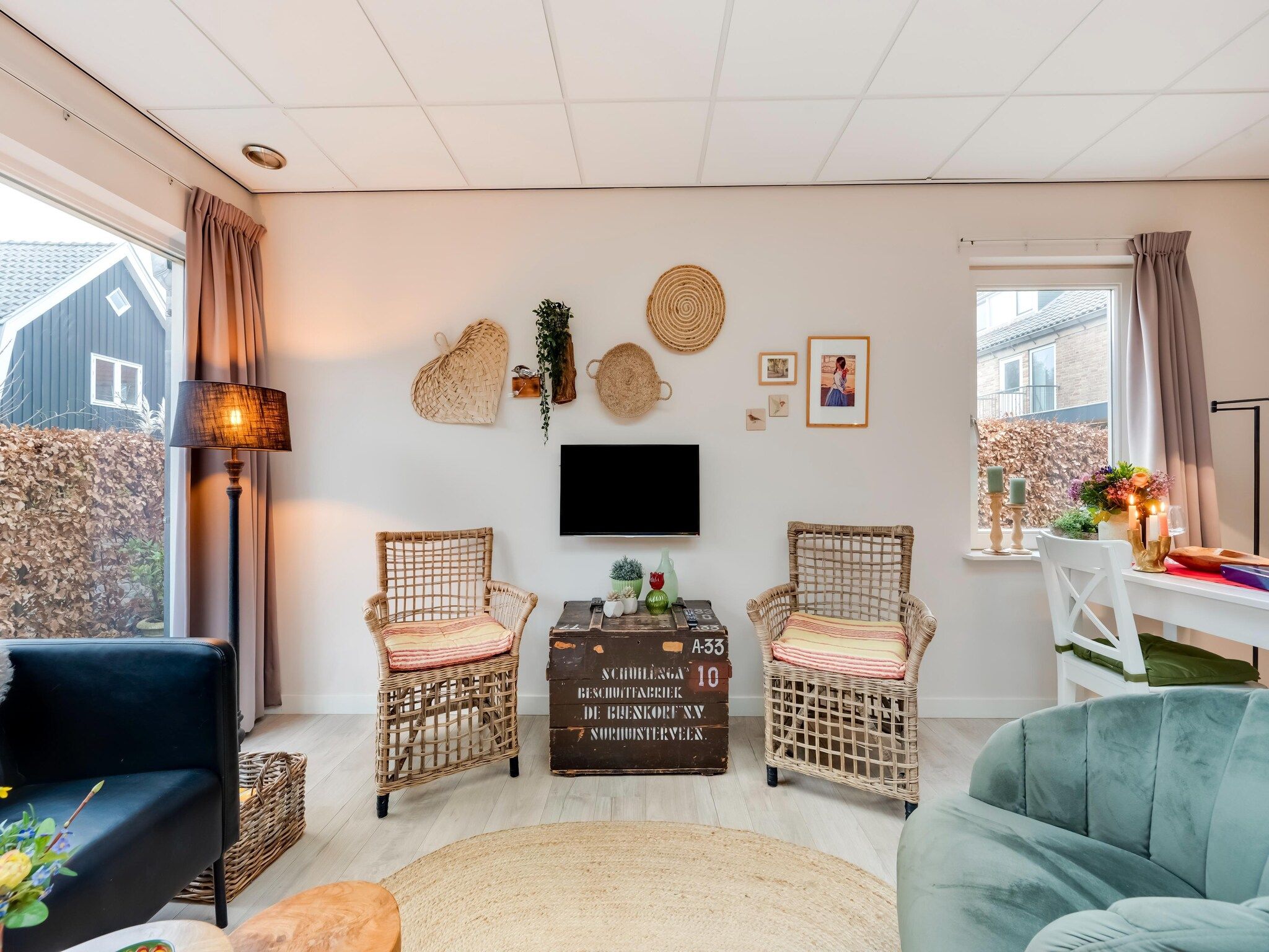 De woonkamer van Hof van Craeck III in Bergen