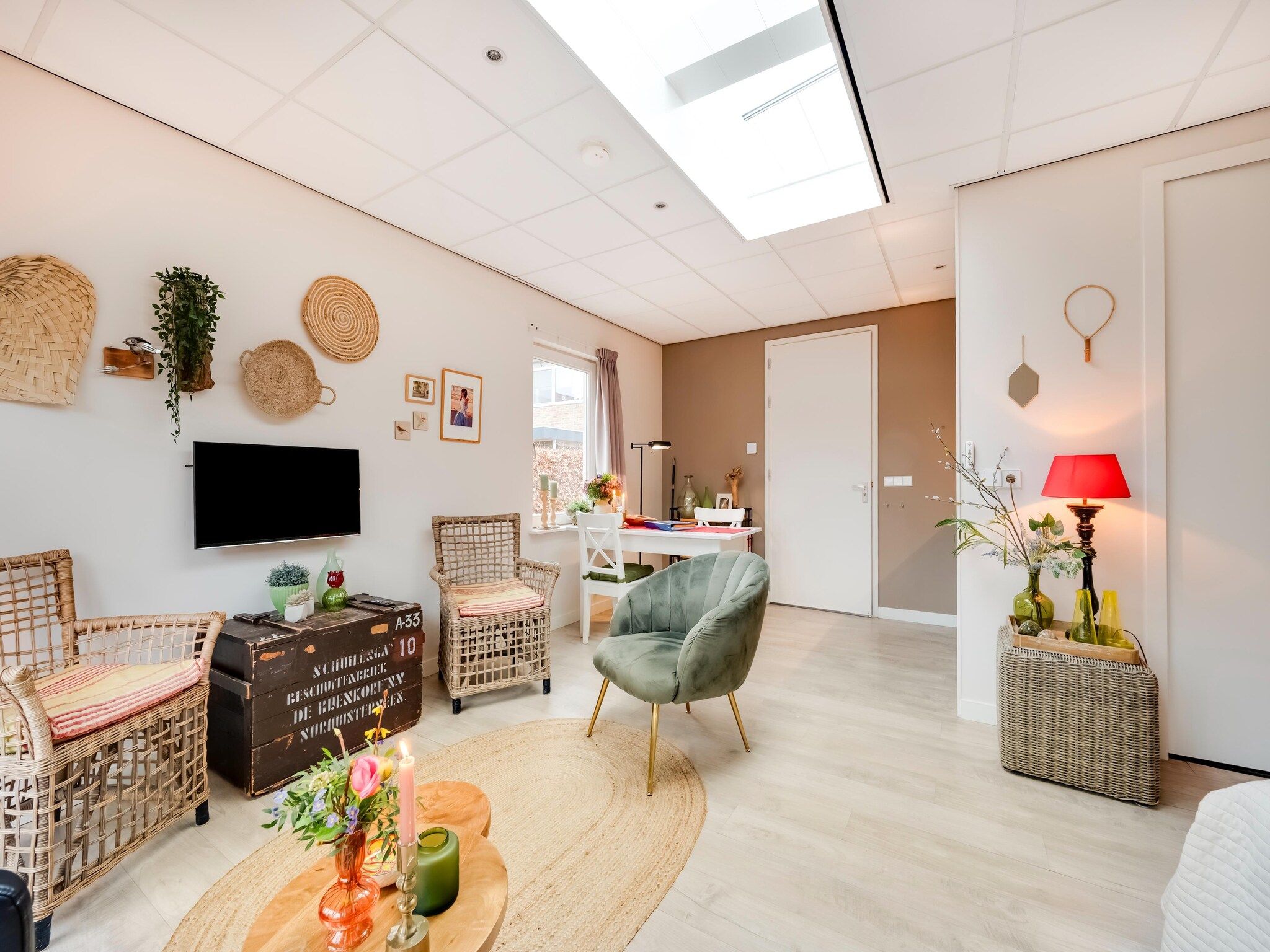 De woonkamer van Hof van Craeck III in Bergen