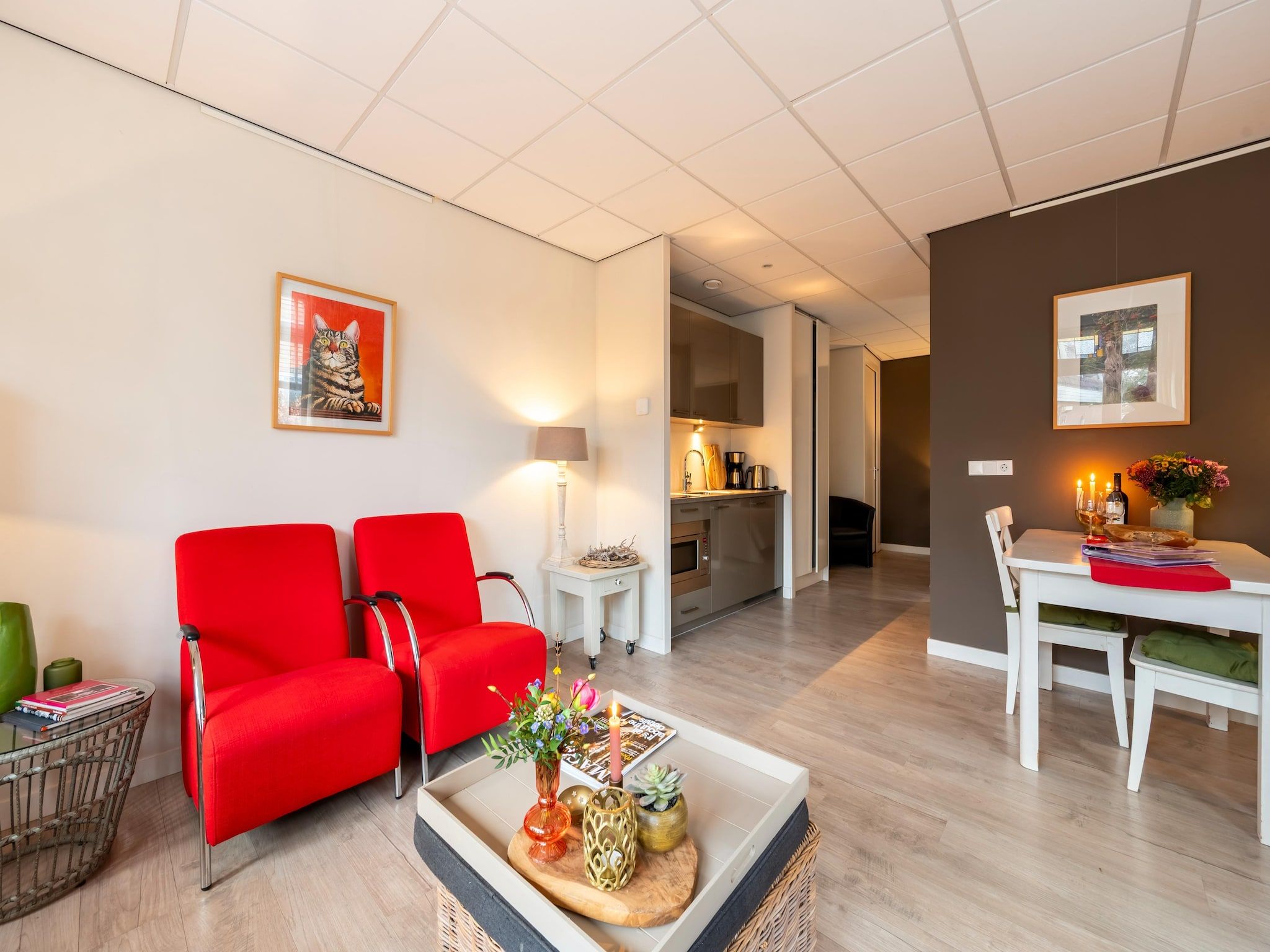 De woonkamer van Hof van Craeck I in Bergen