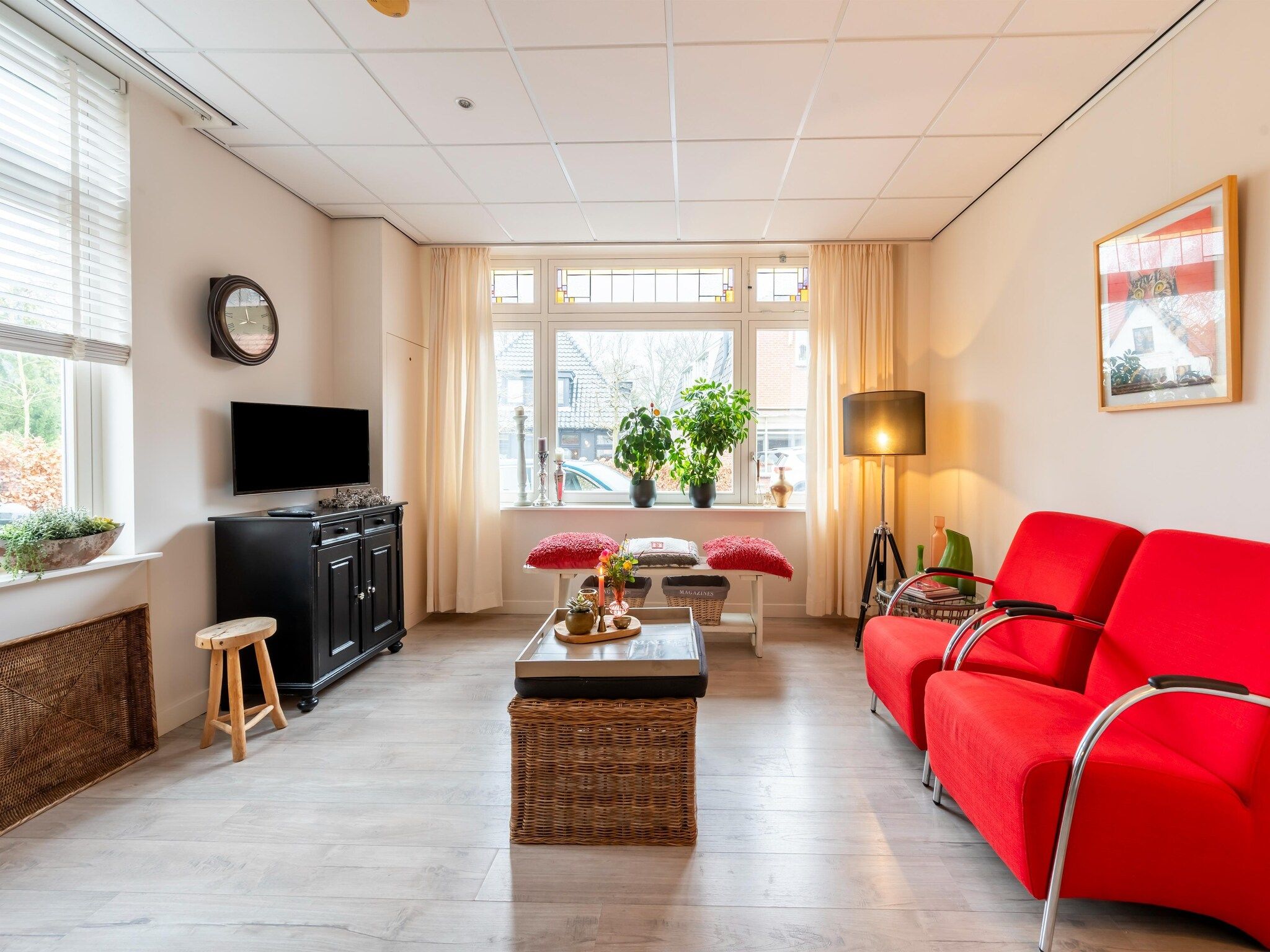 De woonkamer van Hof van Craeck I in Bergen