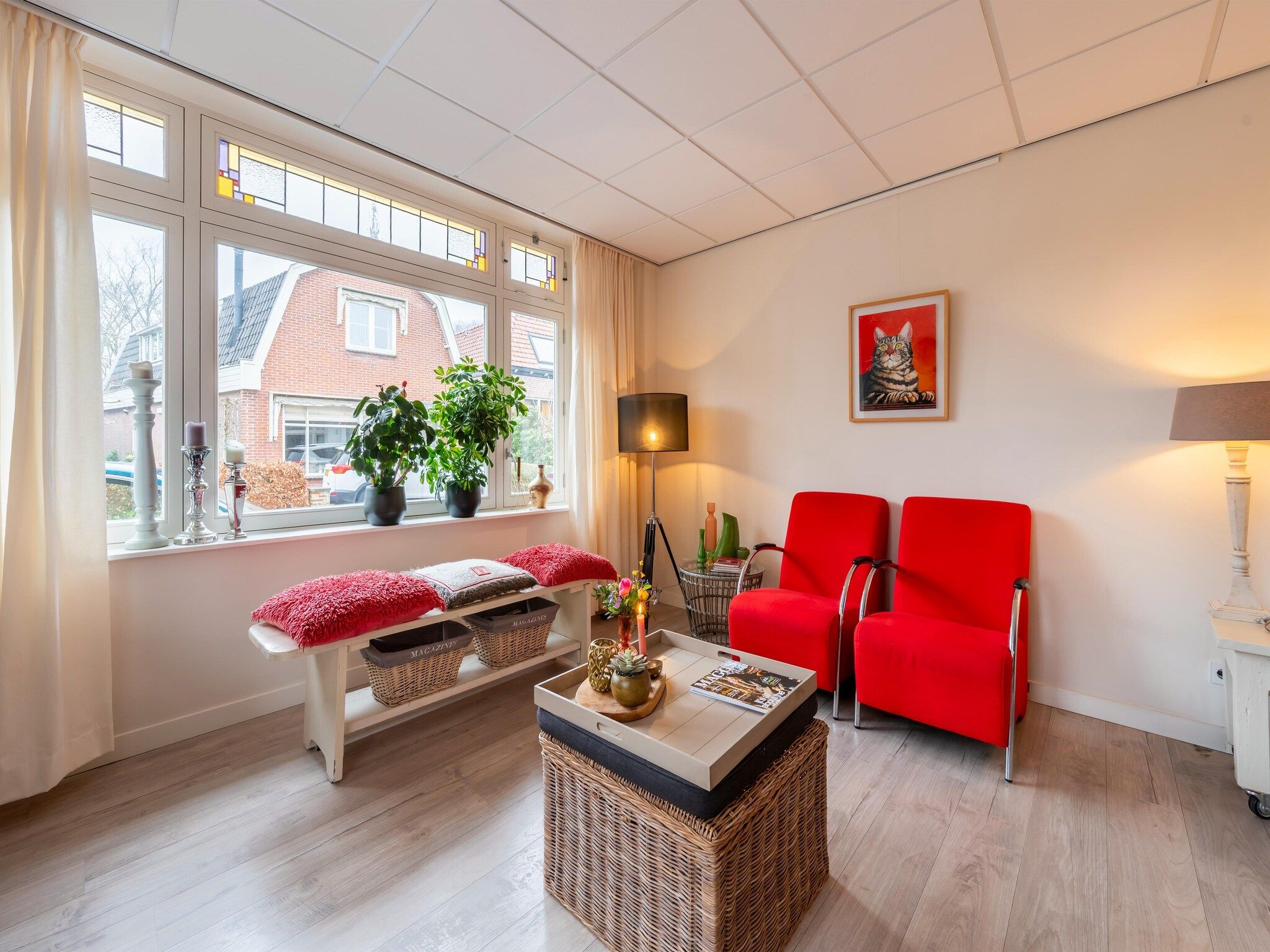 De woonkamer van Hof van Craeck I in Bergen