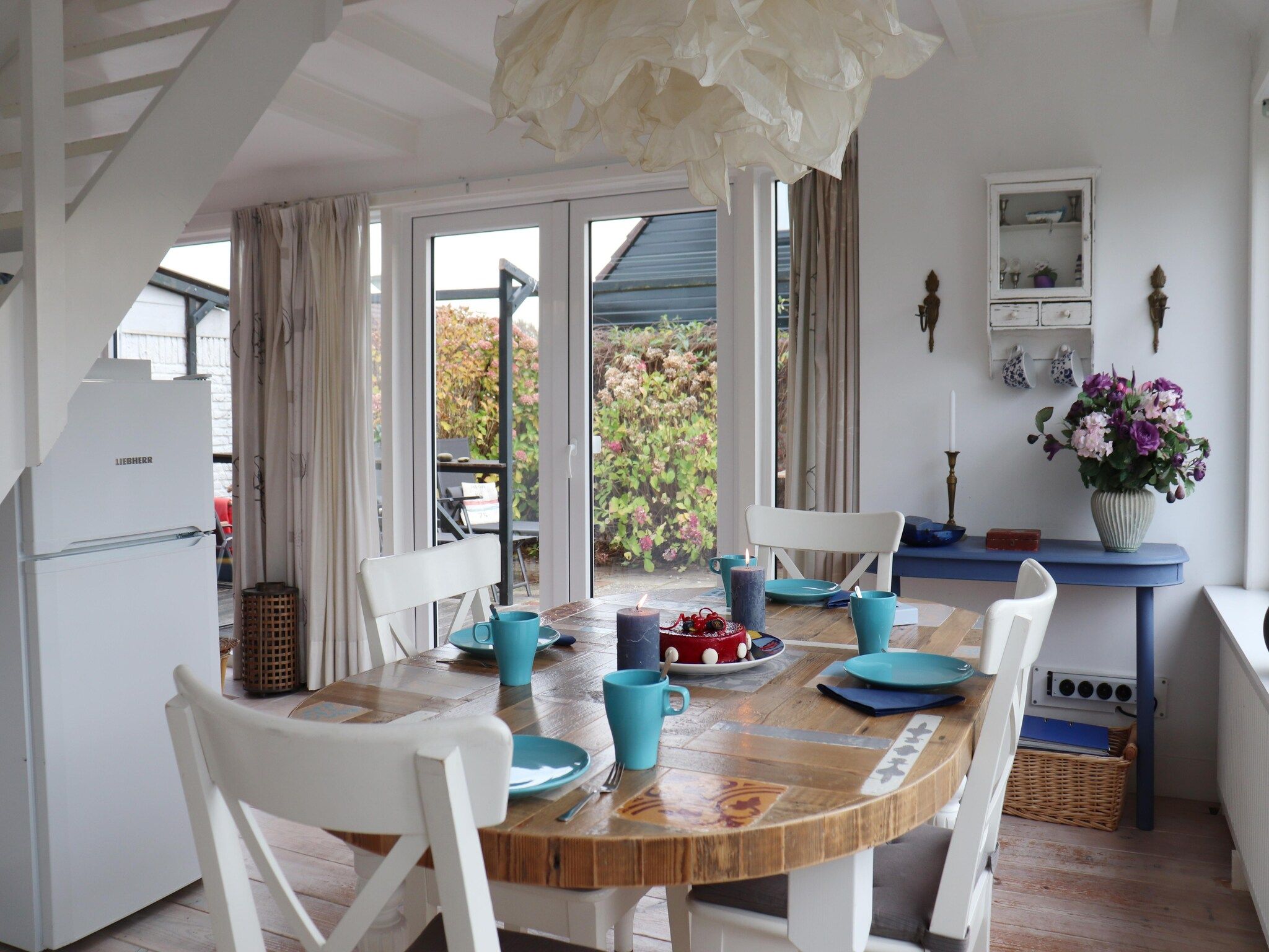 De eetkamer van Marie aan Zee in Noordwijkerhout