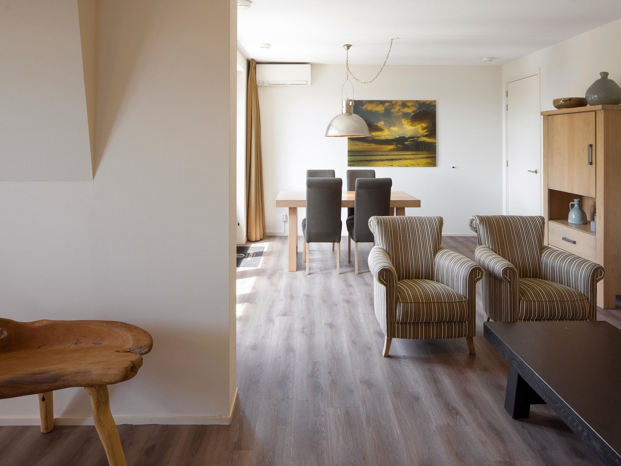 De woonkamer van Résidence Wijngaerde 3 in Domburg