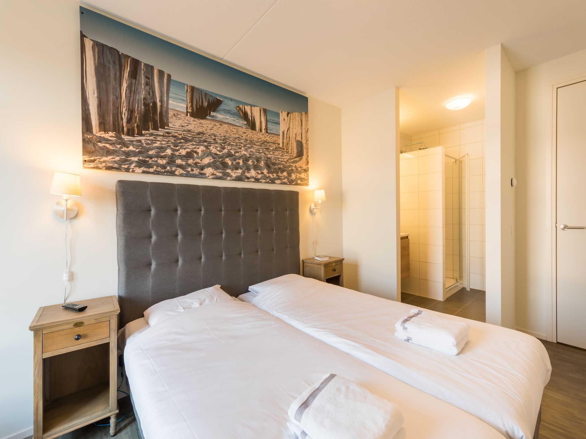 Een slaapkamer van Résidence Wijngaerde 2 in Domburg