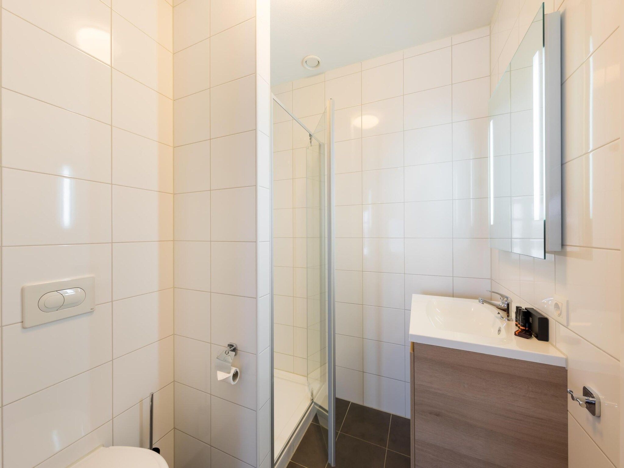 De badkamer van Résidence Wijngaerde 5 in Domburg