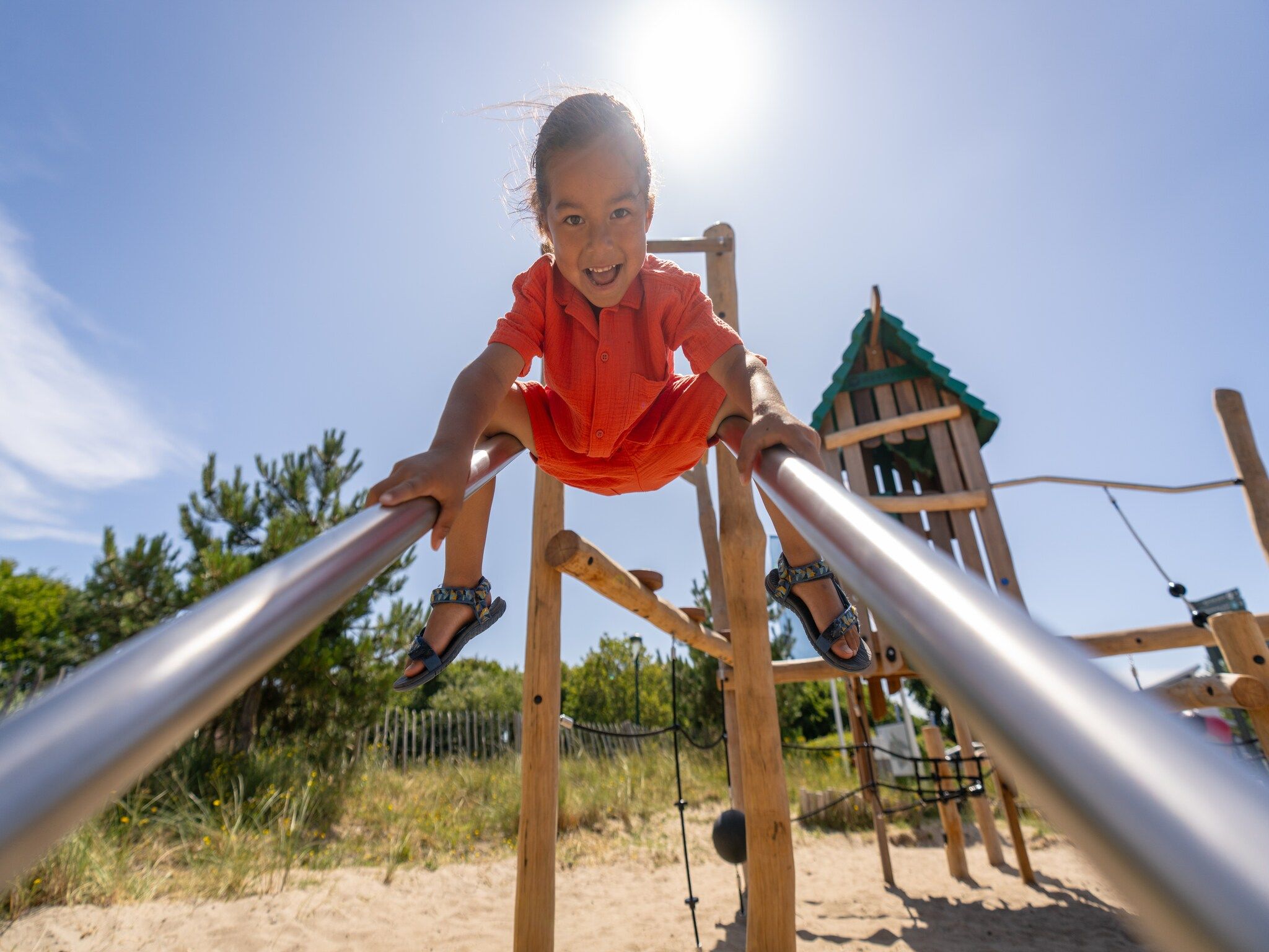 Parkfaciliteiten bij Vakantiepark Boomhiemke 9 in Hollum