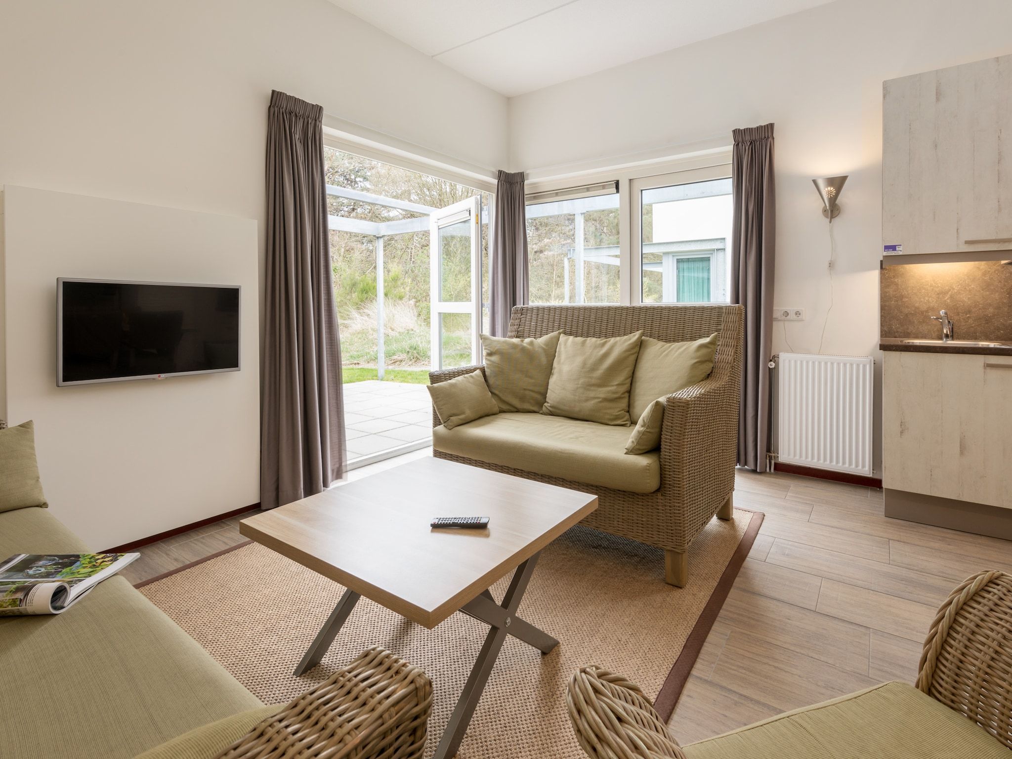 De woonkamer van Kustpark Texel 4 in De Koog
