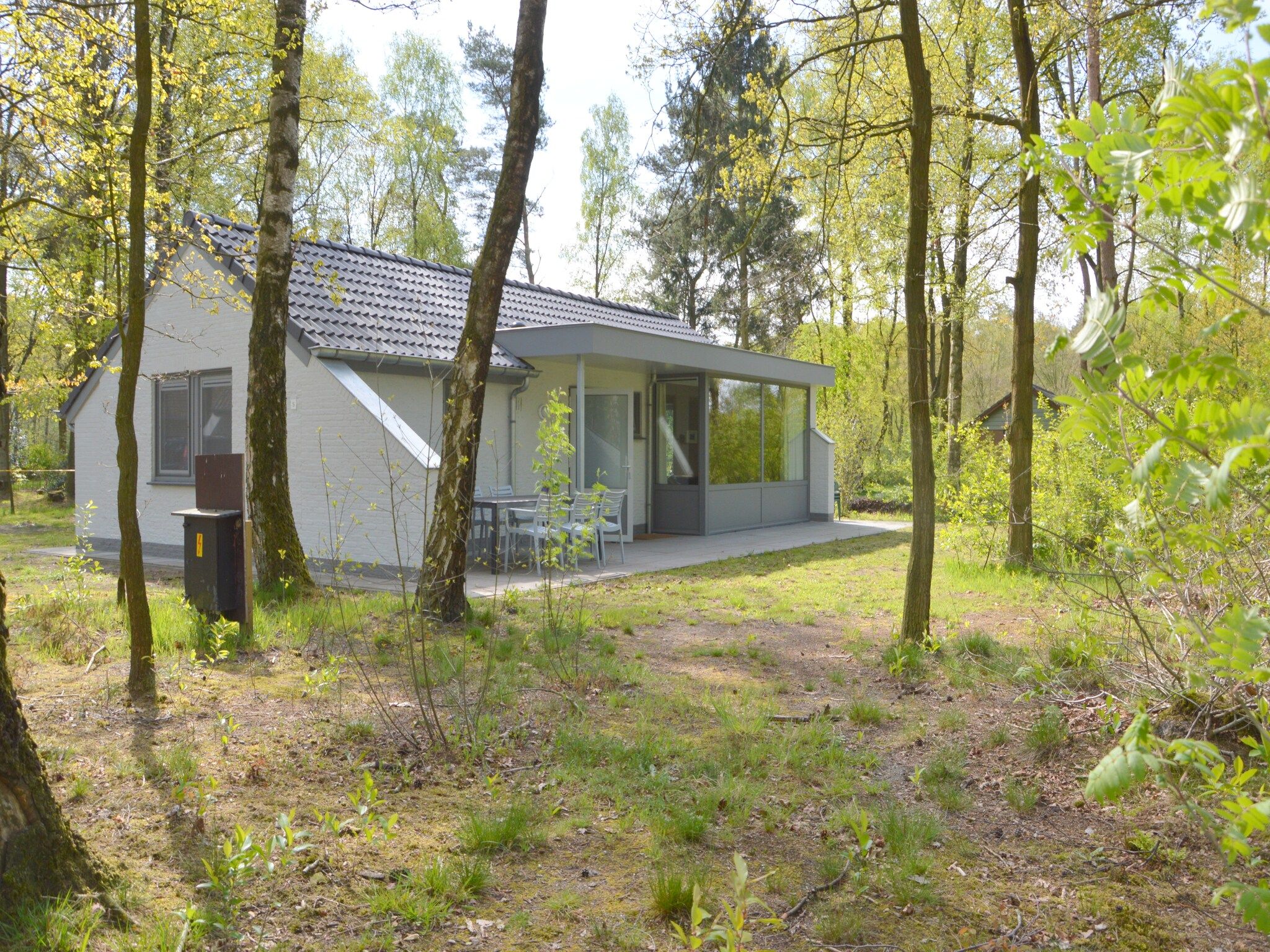 De tuin van Bungalow 5 in Stramproy