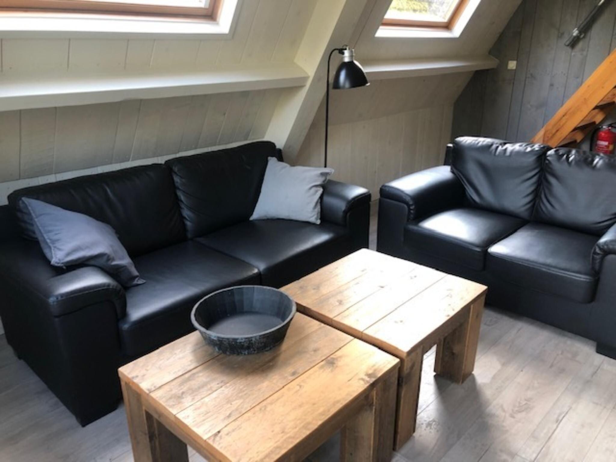 De woonkamer van Vosseven 84 Moseik in Stramproy