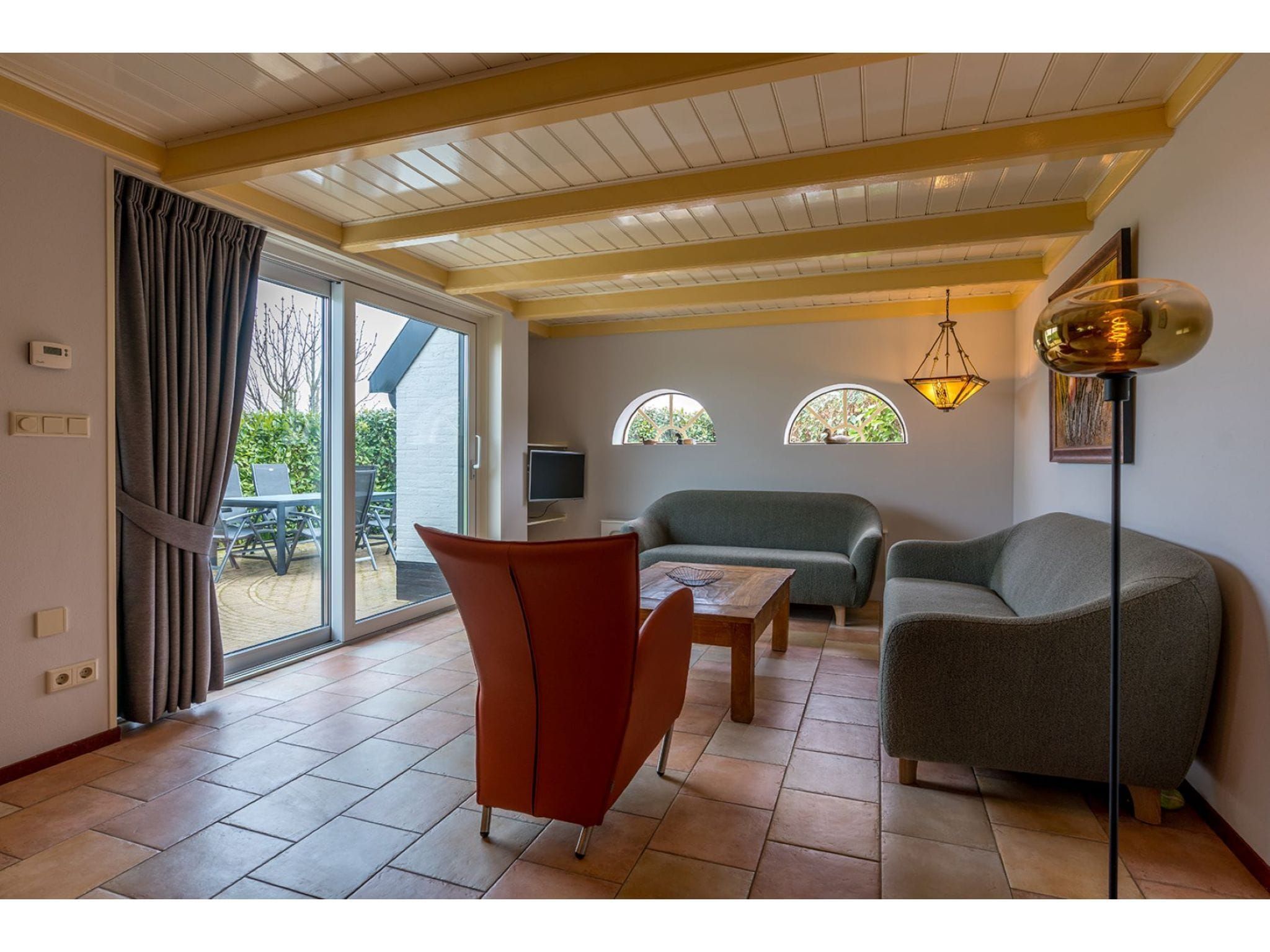 De woonkamer van Florijn 4 in Oost-Texel