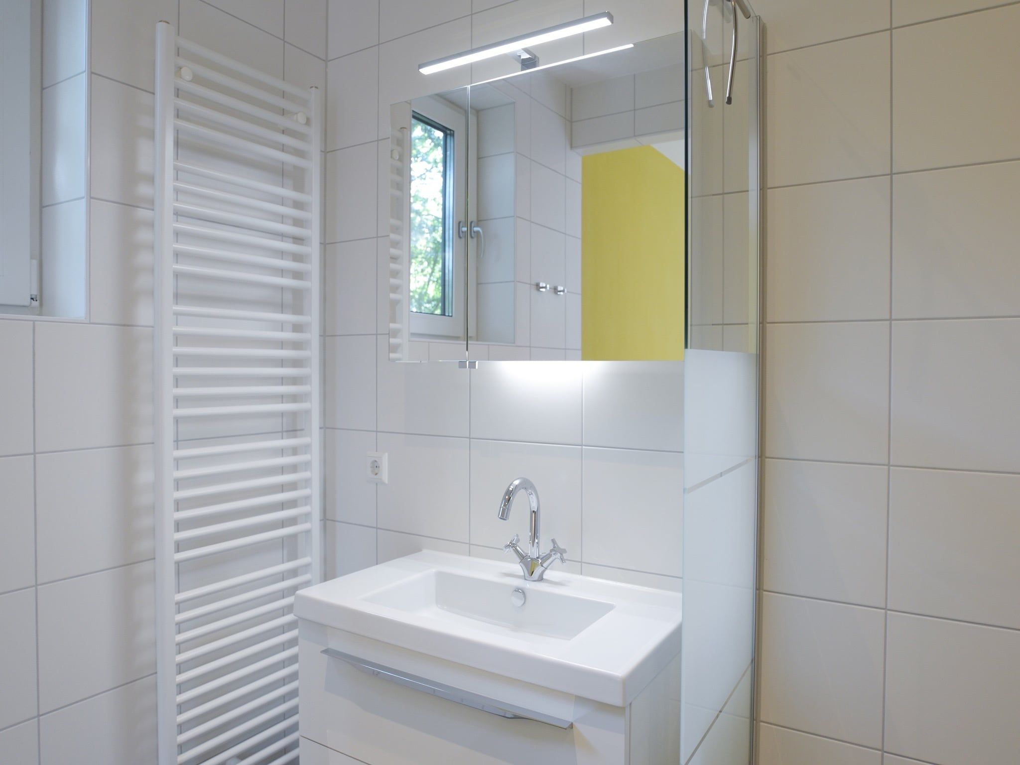 De badkamer van Villa Hoogelandt 70 in De Koog-Texel