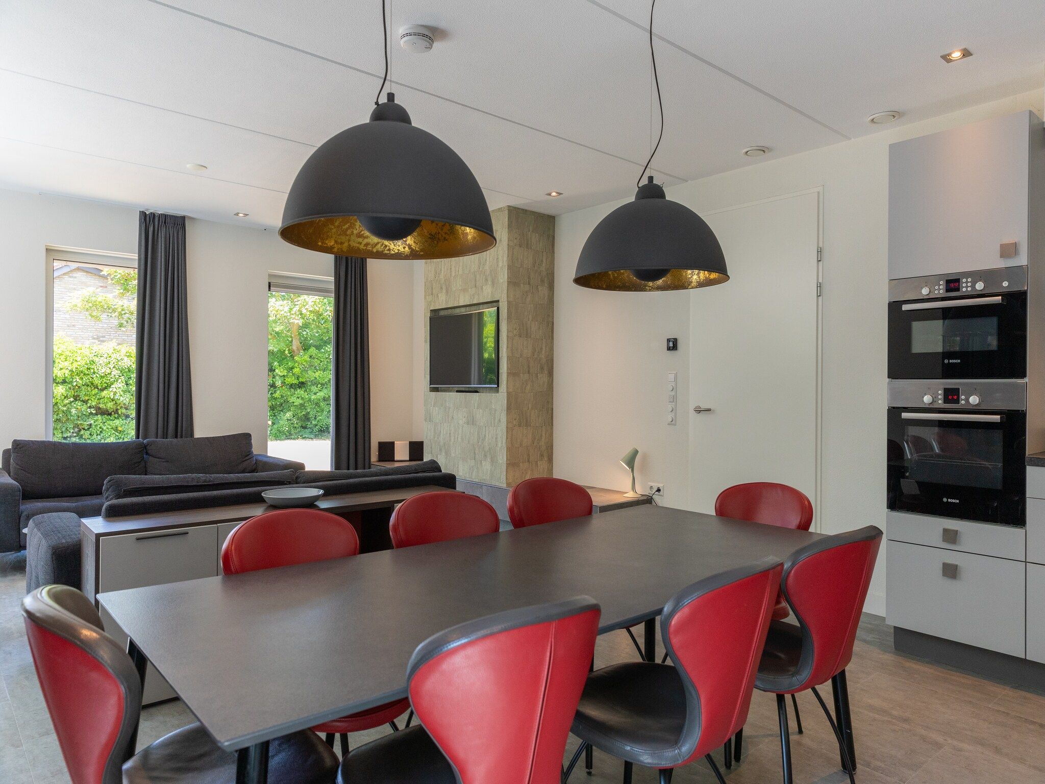 De woonkamer van Villa  Hoogelandt 10 in De Koog Texel