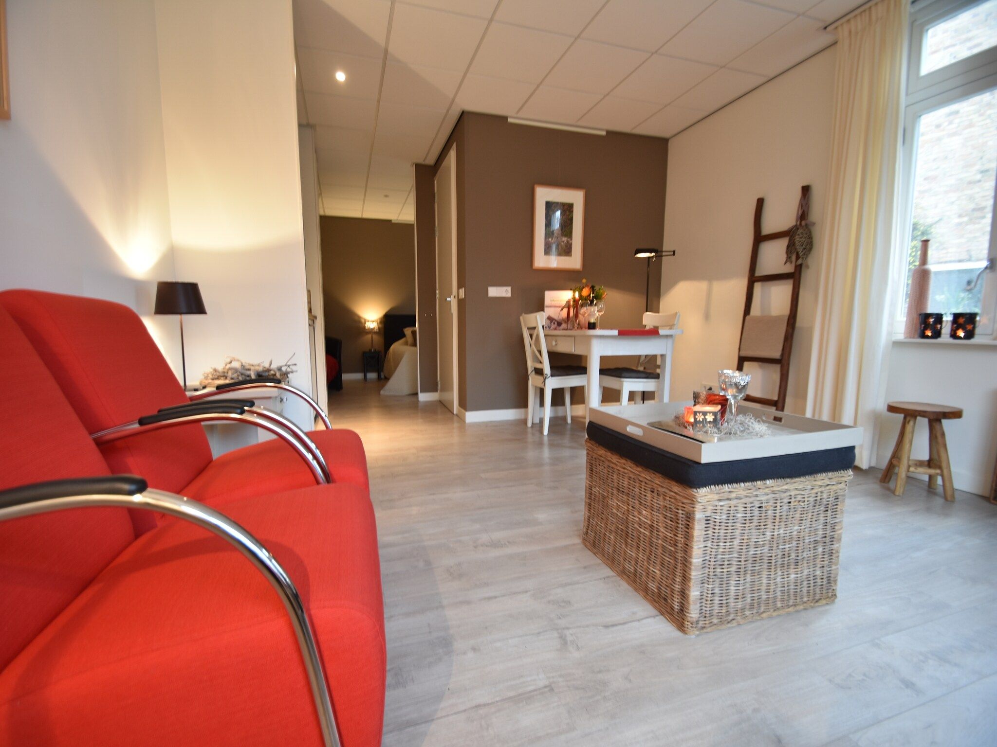 De woonkamer van Hof van Craeck 6 pers in Bergen