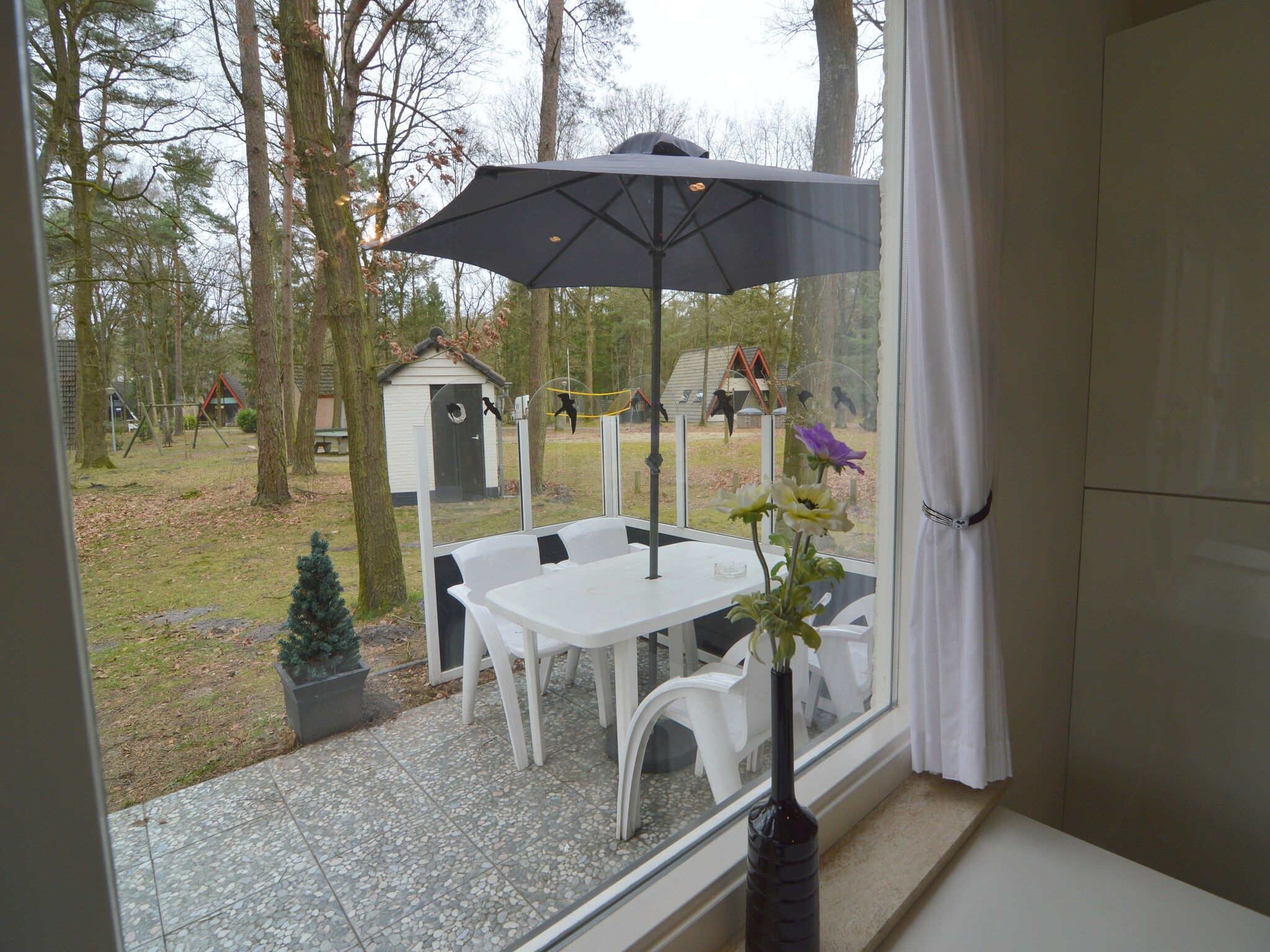 Het uitzicht vanaf Bungalow nummer 1 in Stramproy