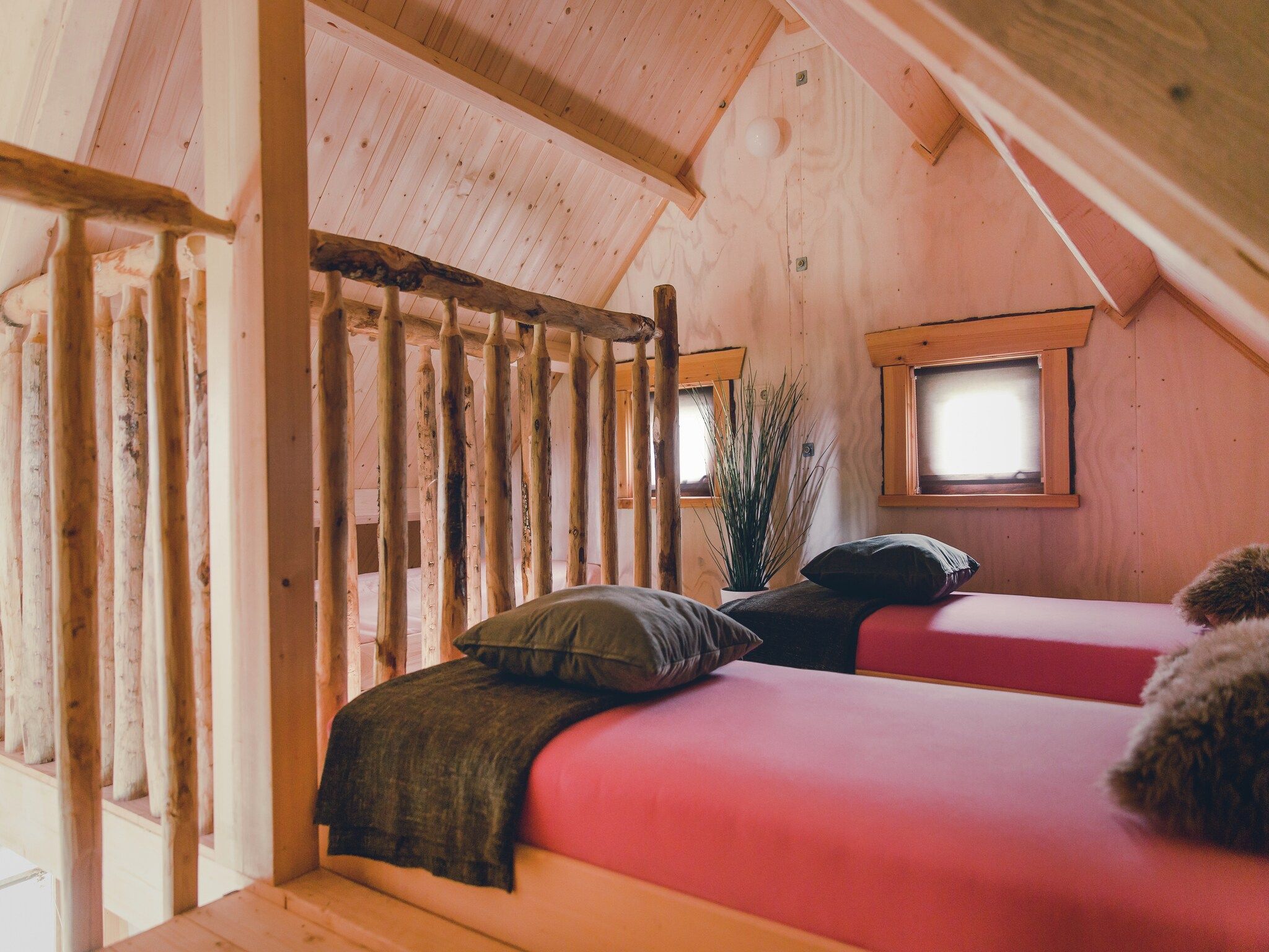Een slaapkamer van Vakantiepark Mölke 14 in Zuna