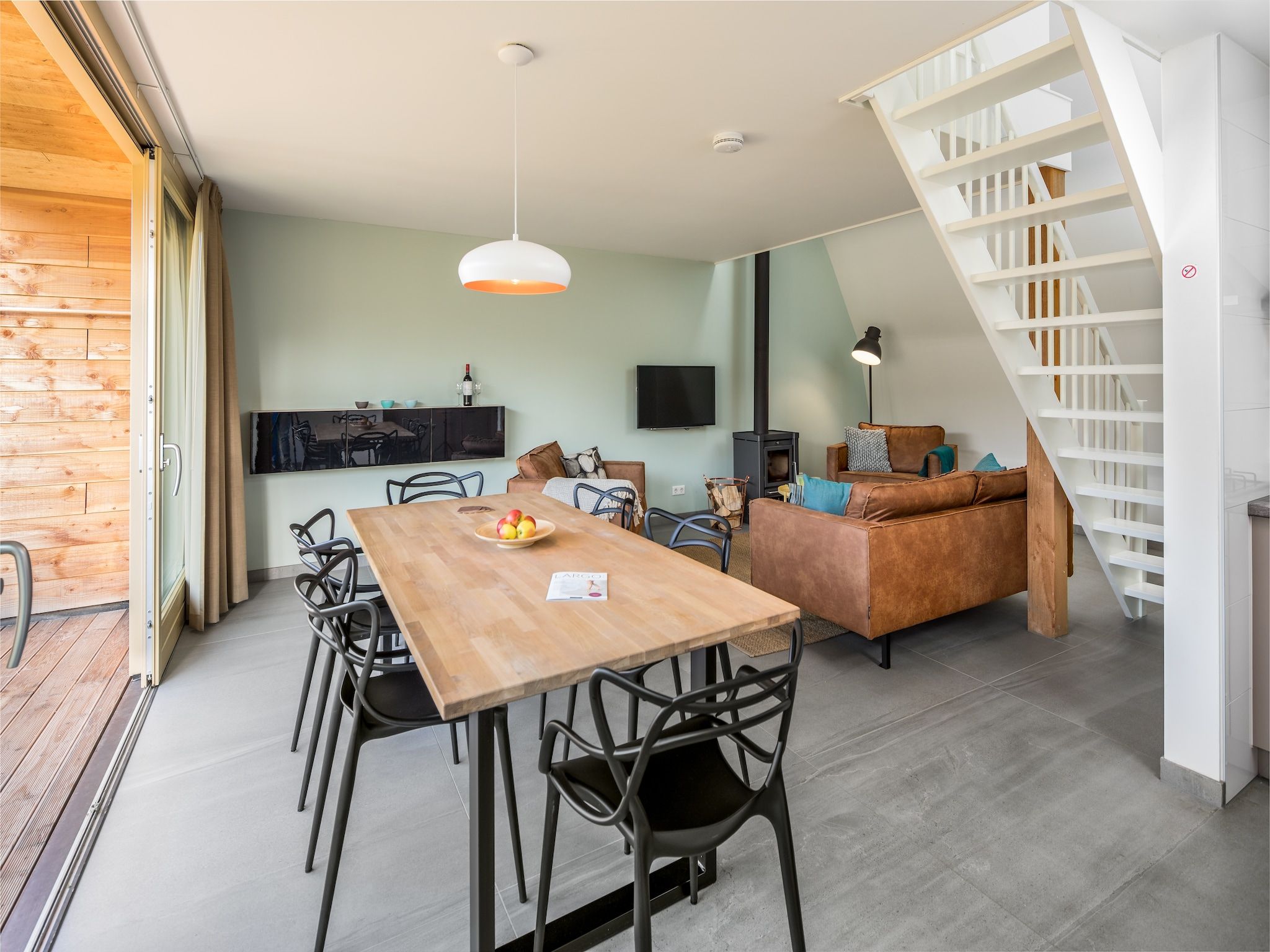 De woonkamer van Noordzee Resort Vlissingen 1 in Vlissingen