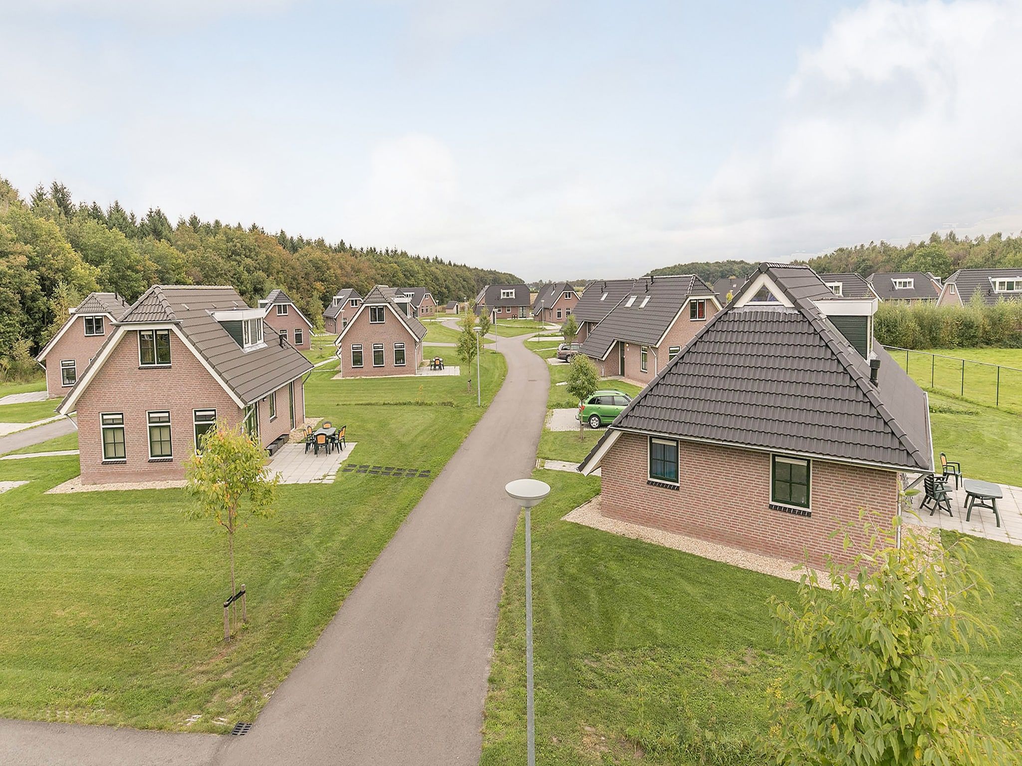 De buitenkant van Villaparc Schoonhovenseland in Hollandscheveld