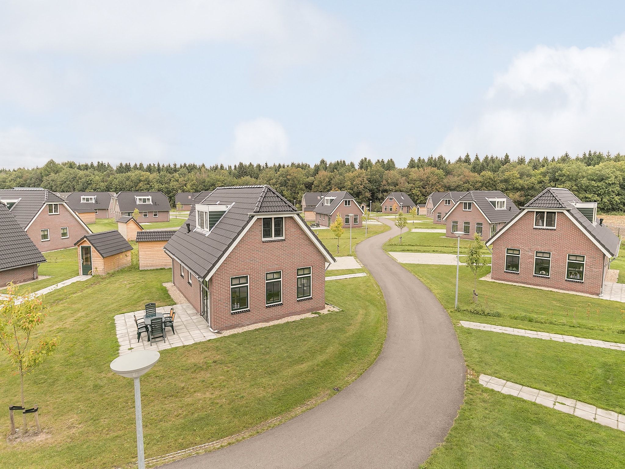 De buitenkant van Villaparc Schoonhovenseland in Hollandscheveld