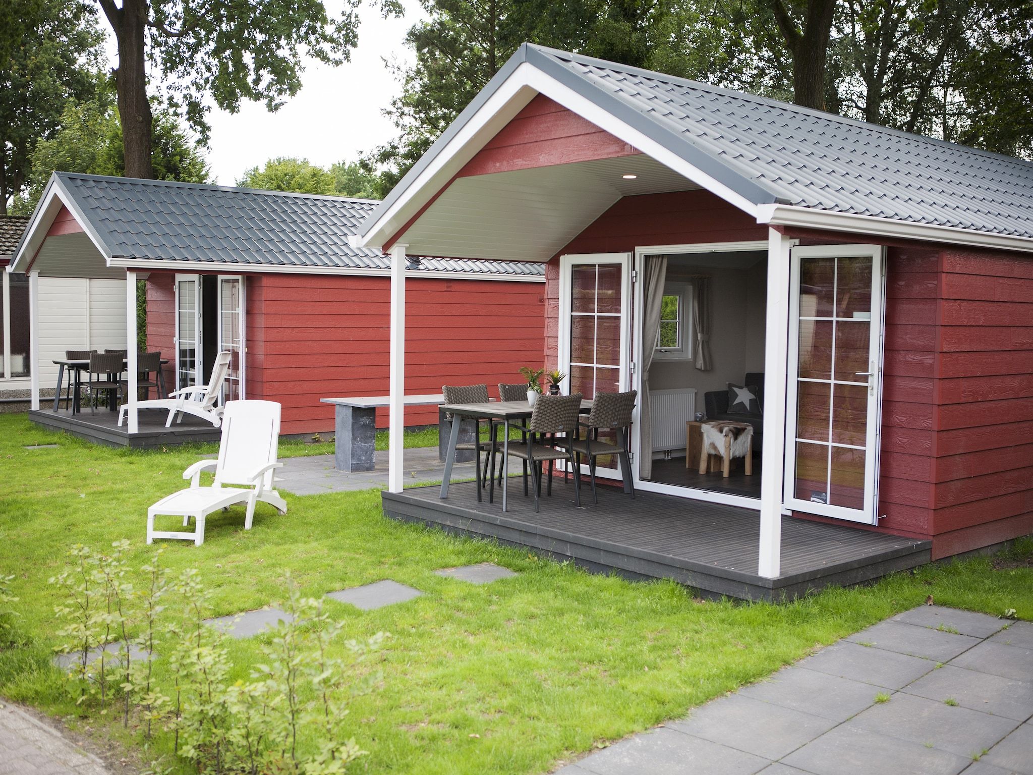 De buitenkant van Recreatiepark de Boshoek 9 in Voorthuizen