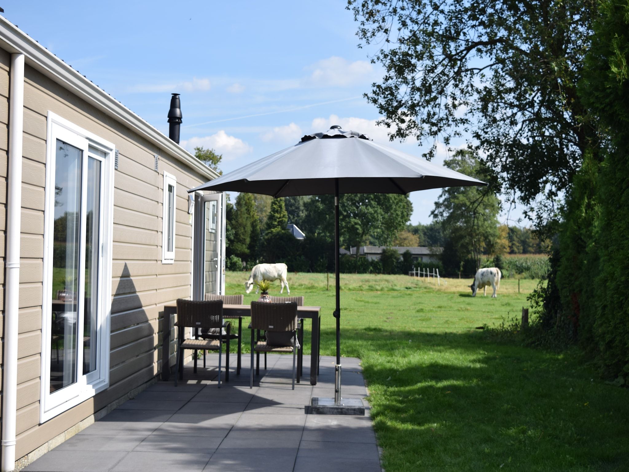 De buitenkant van Recreatiepark de Boshoek 4 in Voorthuizen