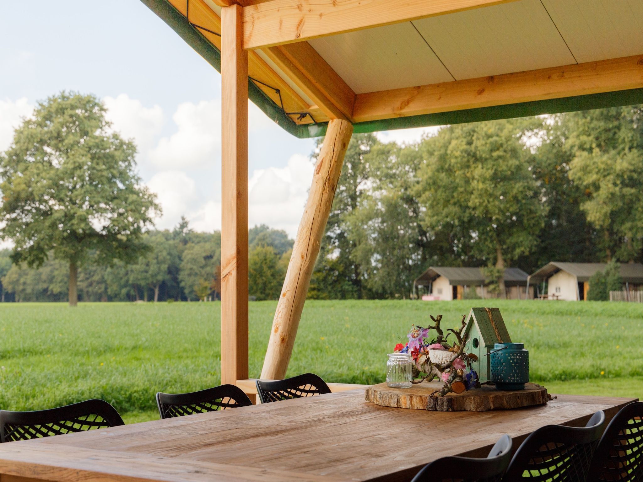 Het terras van Landrijk de Reesprong 2 in Buurse