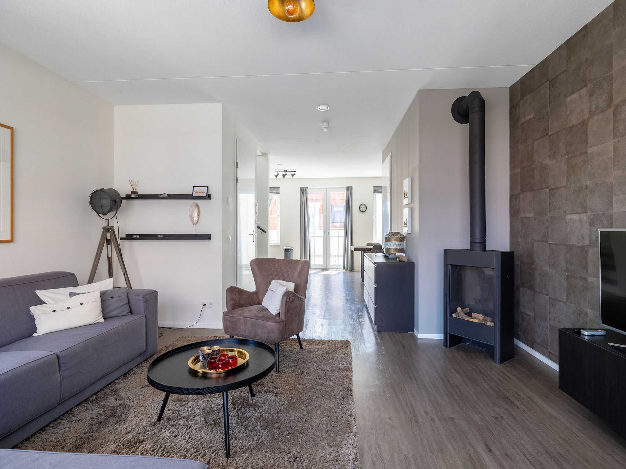 De woonkamer van appartement Kaapduinseweg 13 Dishoek 13D luxe 6p sauna in Koudekerke