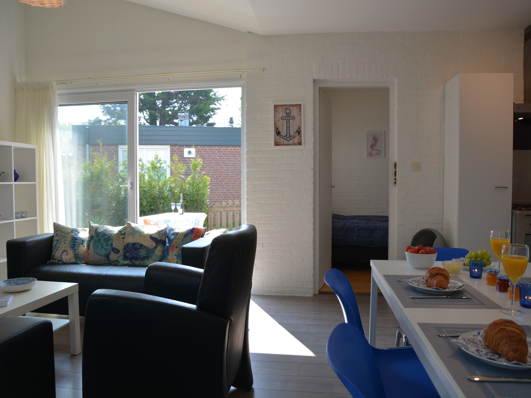 De woonkamer van 't Zeepaardje in Noordwijkerhout