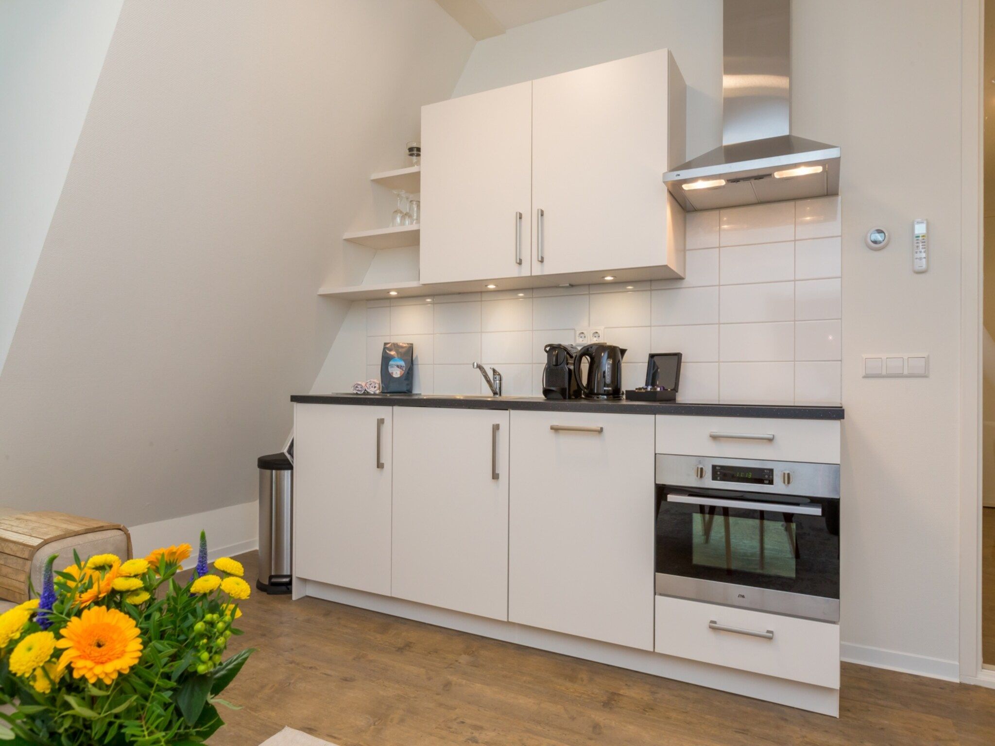 De keuken van Aparthotel Zoutelande - Luxe 2-persoons comfort appartement in Zoutelande