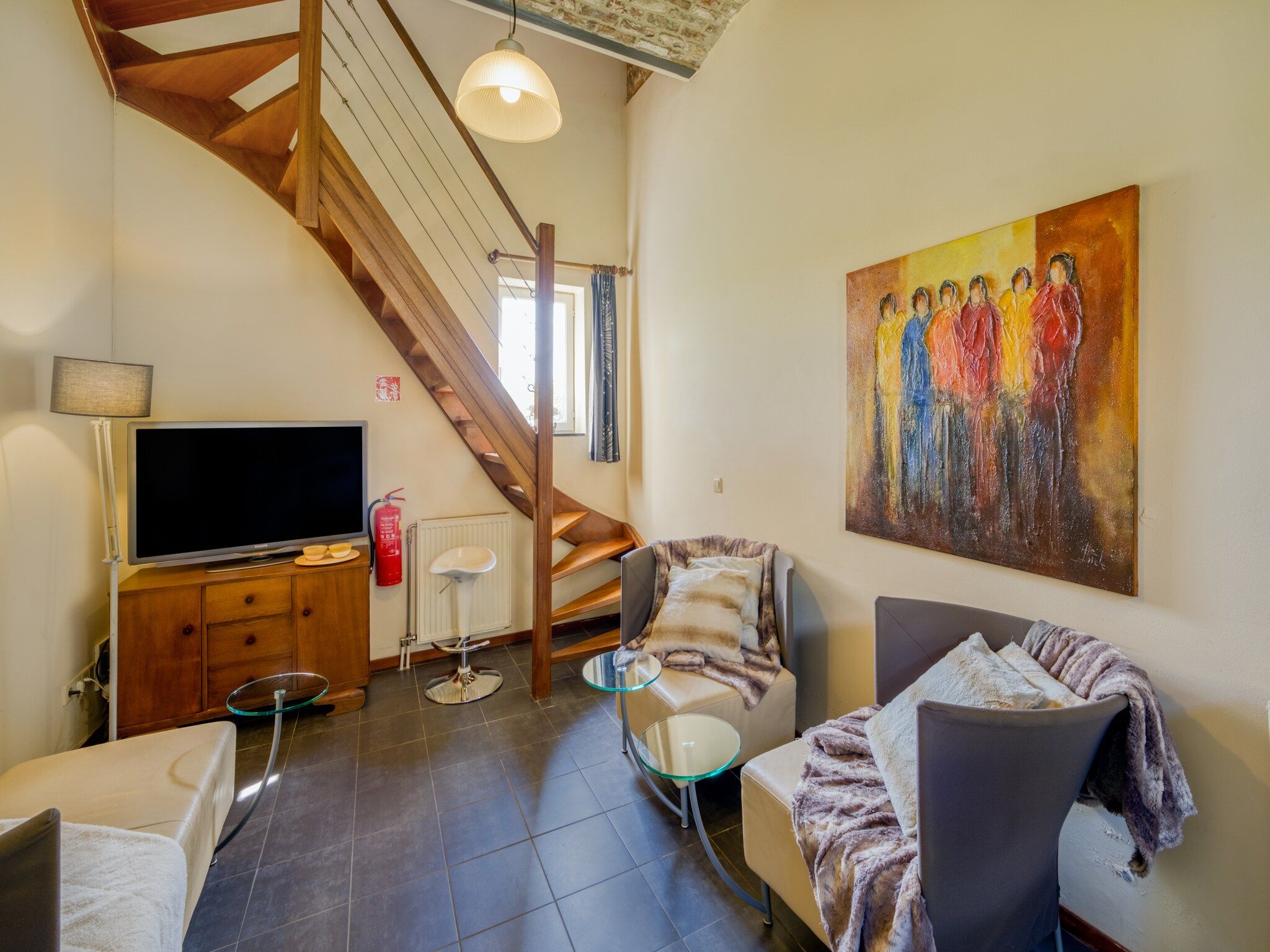 De woonkamer van Meschermolen 11 in Mesch-Eijsden