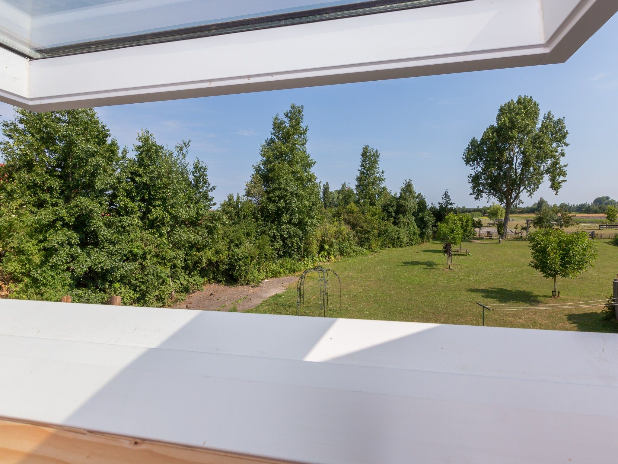 Het uitzicht vanaf Lepelstraat 18A  Vrouwenpolder "'t Blauwtje" in Vrouwenpolder
