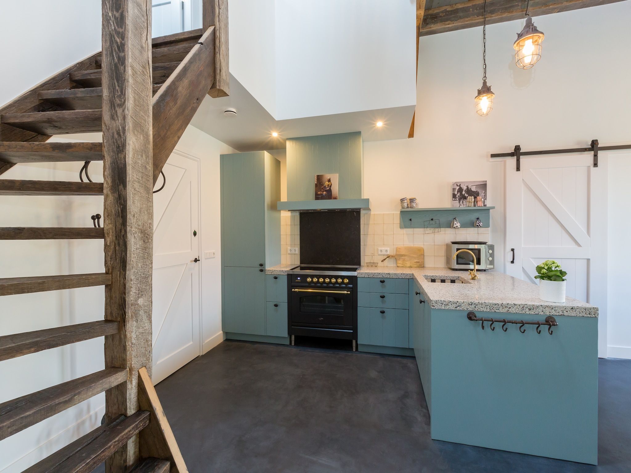 De keuken van Lepelstraat 18A  Vrouwenpolder "'t Blauwtje" in Vrouwenpolder
