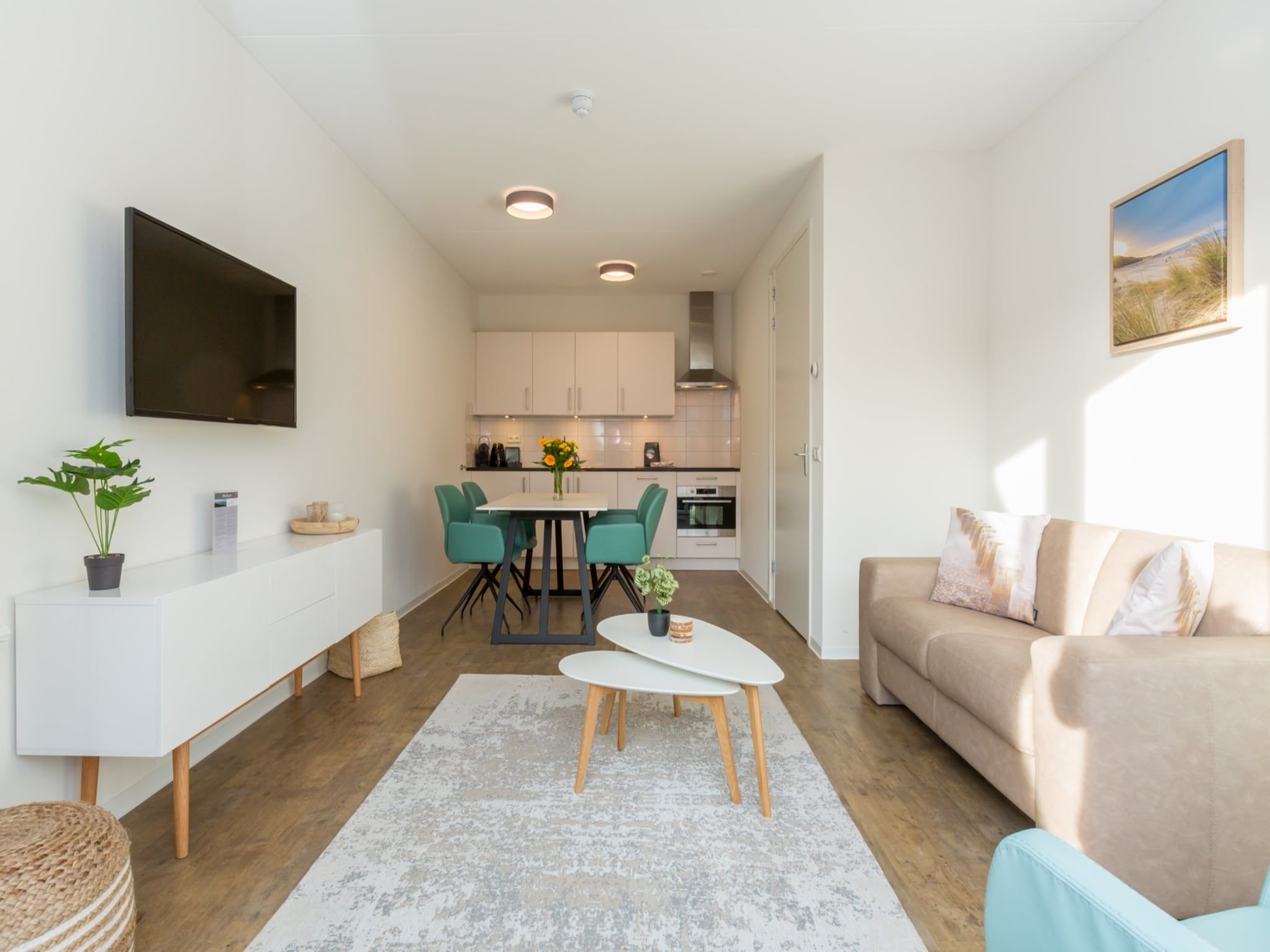 De woonkamer van Aparthotel Zoutelande - 4 pers luxe appartement in Zoutelande