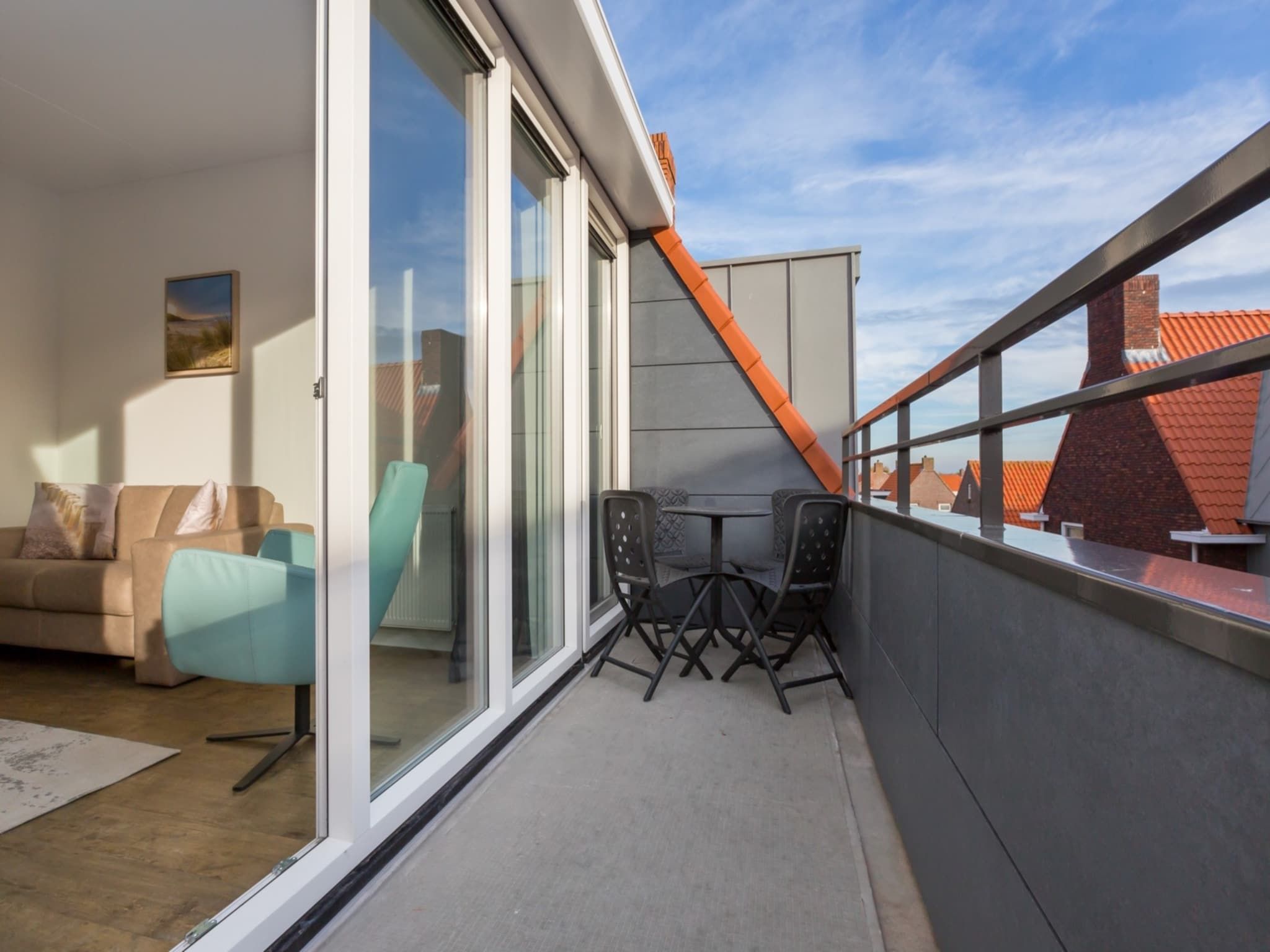 Het terras van Aparthotel Zoutelande - 4 pers luxe appartement in Zoutelande