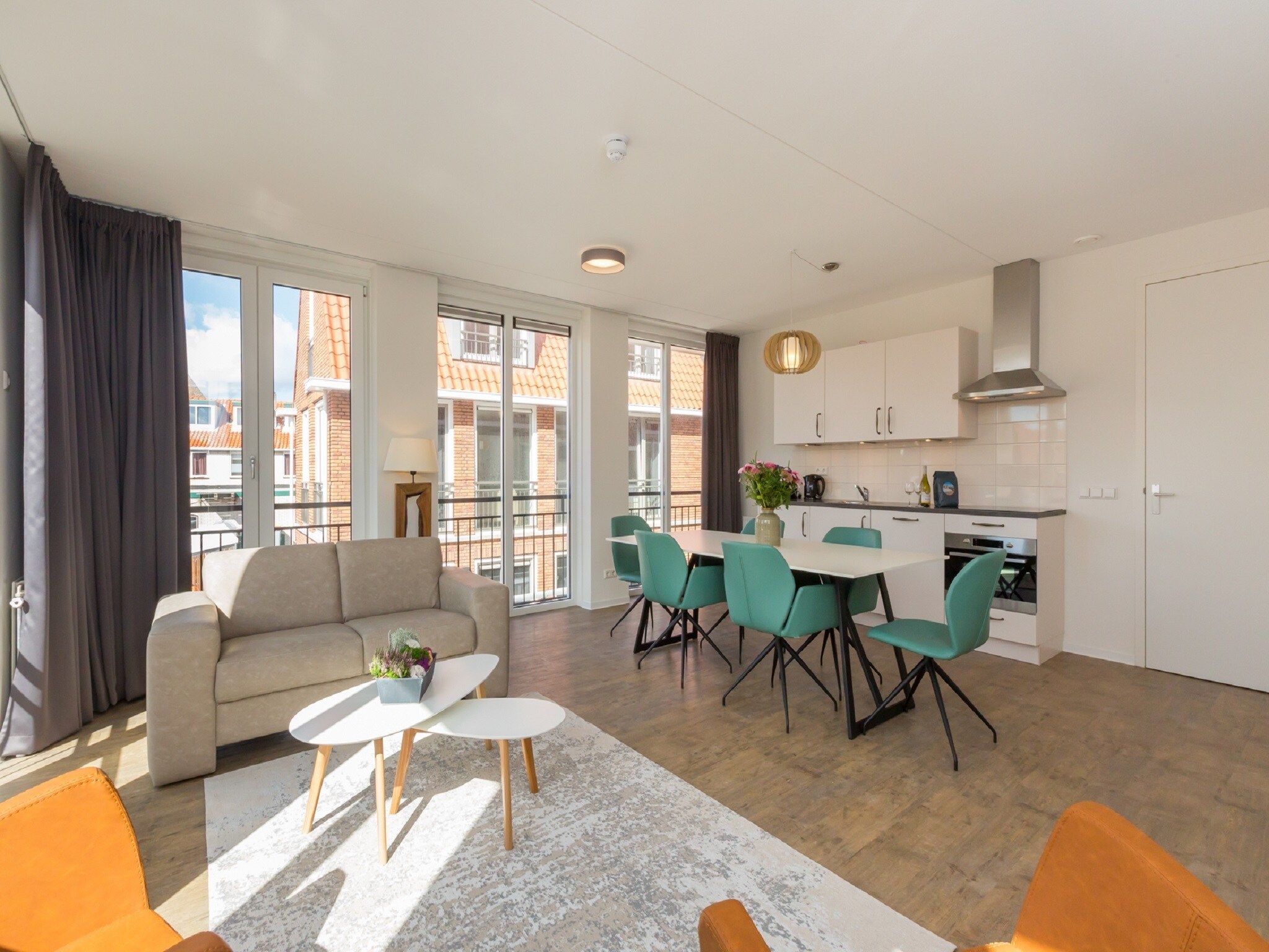 De woonkamer van Aparthotel Zoutelande - 6 pers luxe appartement in Zoutelande
