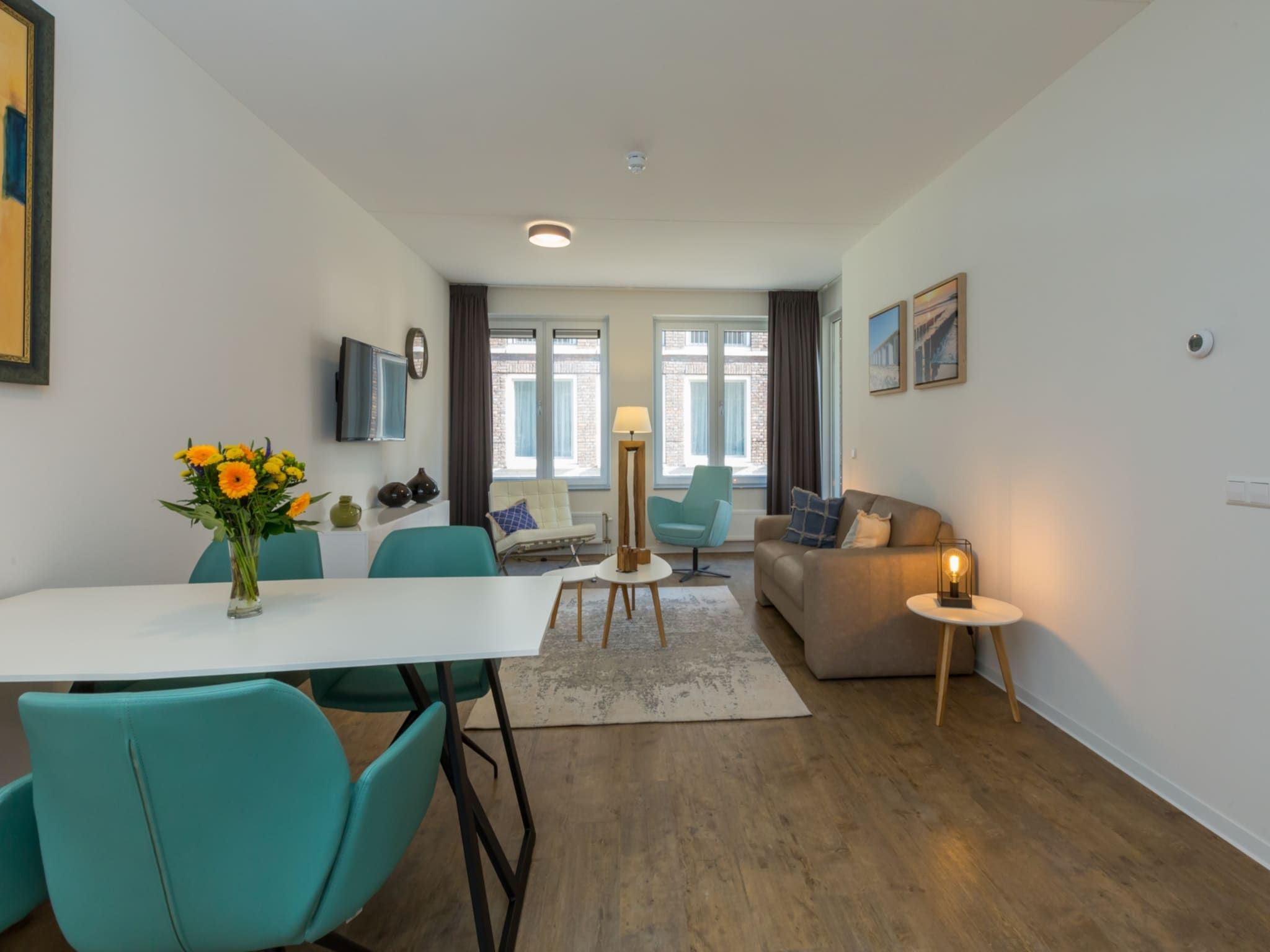 De woonkamer van Aparthotel Zoutelande - 4 pers luxe appartement - huisdier in Zoutelande