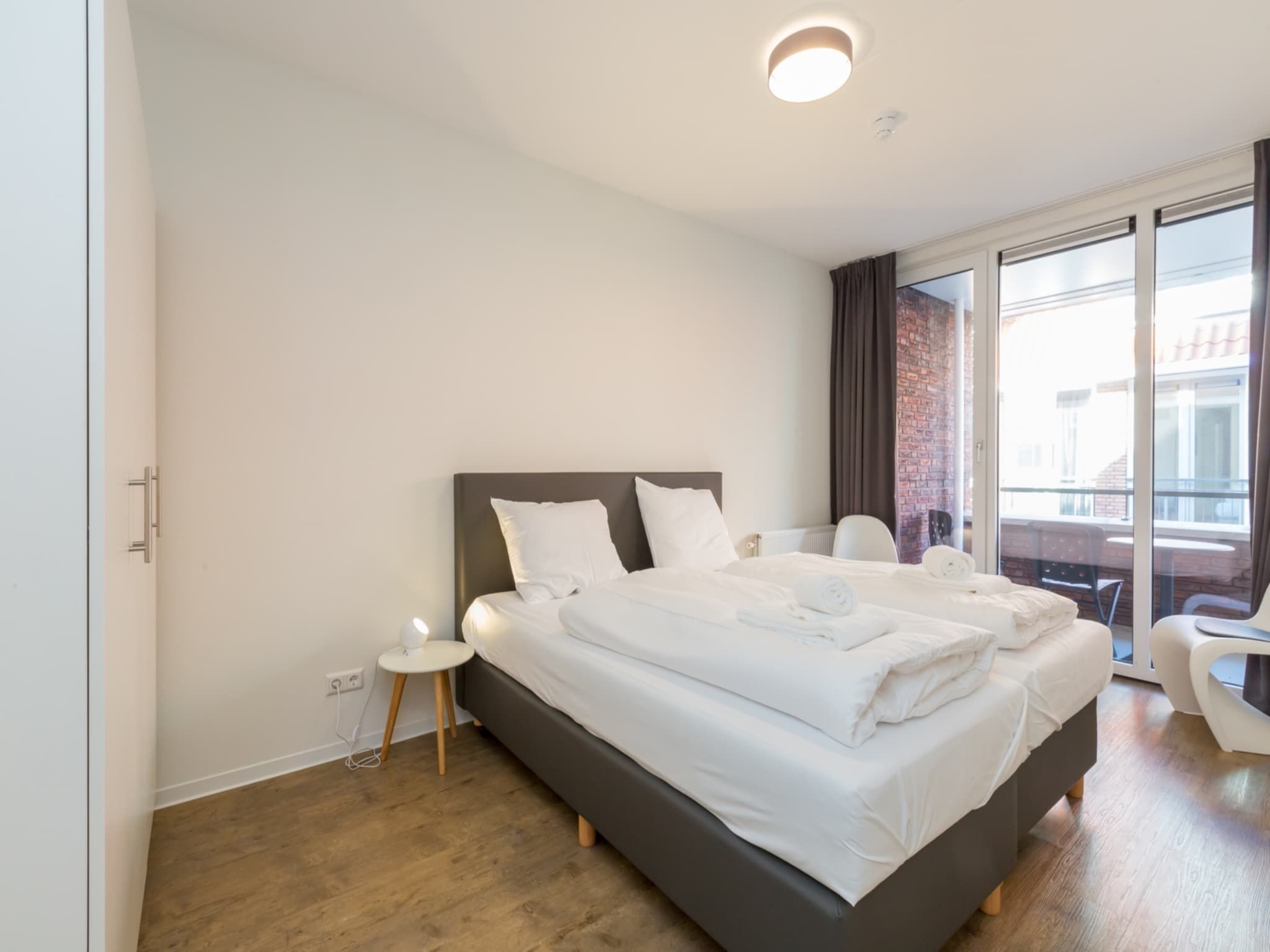 Een slaapkamer van Aparthotel Zoutelande - Luxe 3-persoons comfort appartement in Zoutelande