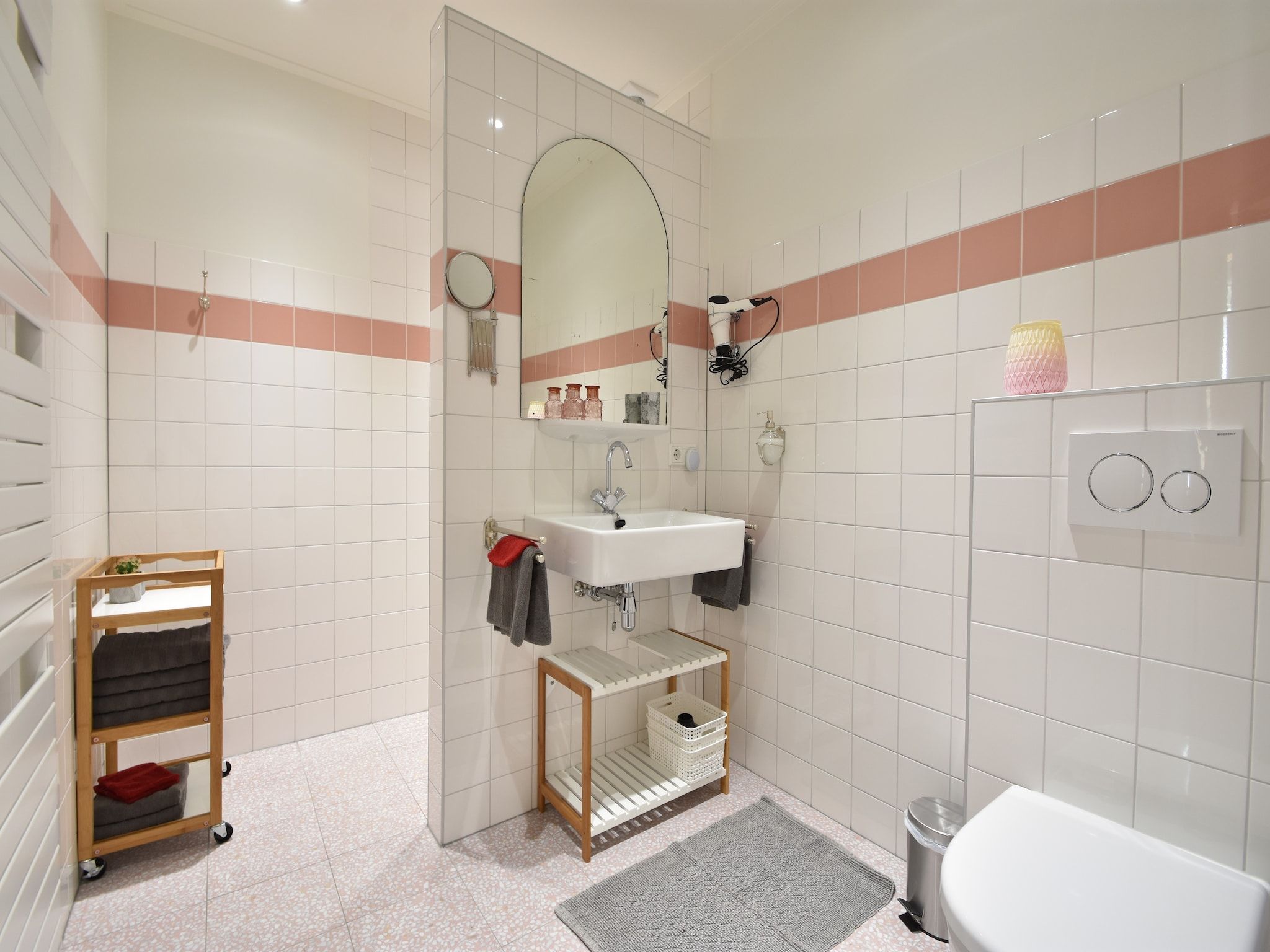 De badkamer van Sannie's Place in Kamperland