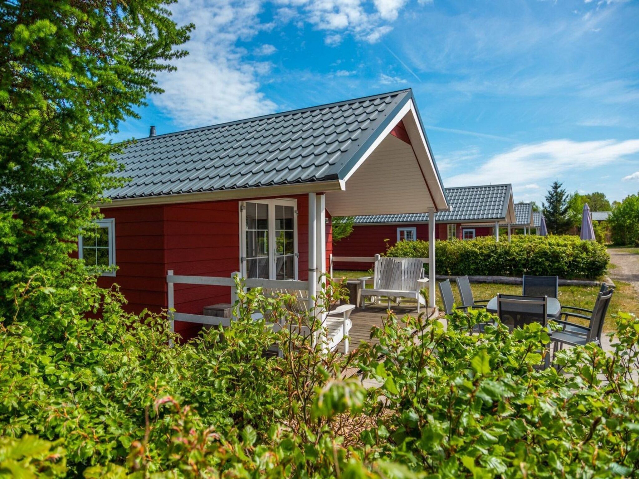 De buitenkant van Boslodge 6 in Otterlo